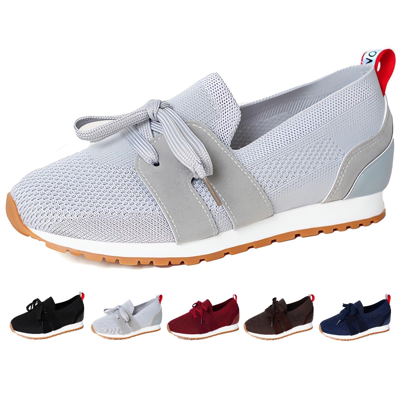 **Women's Breathable Slip-On Sneakers - Orthopedic Walking Shoes with Memory Foam & Arch Support - Non-Slip Comfort for Running, Gym, Work & Tennis - Lightweight & Supportive for All-Day Wear**    *(Perfect for workouts, casual walks, office wear, or travel - stylish & functional for active women!)*
