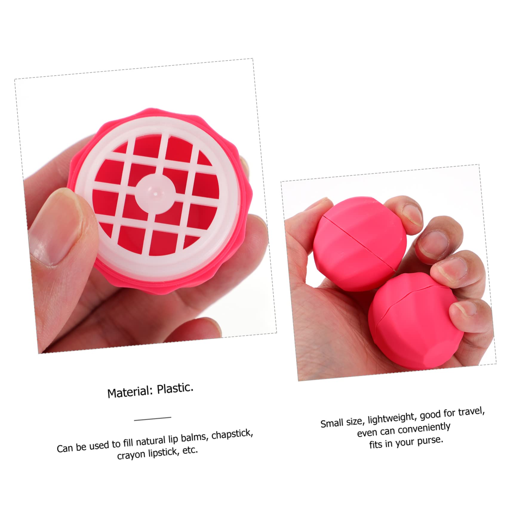 Hemoton 20 Pcs Empty Spherical Lipstick Cases with Lip Brush - Round Plastic Lip Gloss Containers for Kids Makeup, Lip Balm Storage & Travel - Perfect for DIY Lip Gloss, Party Favors and Beauty On-The-Go