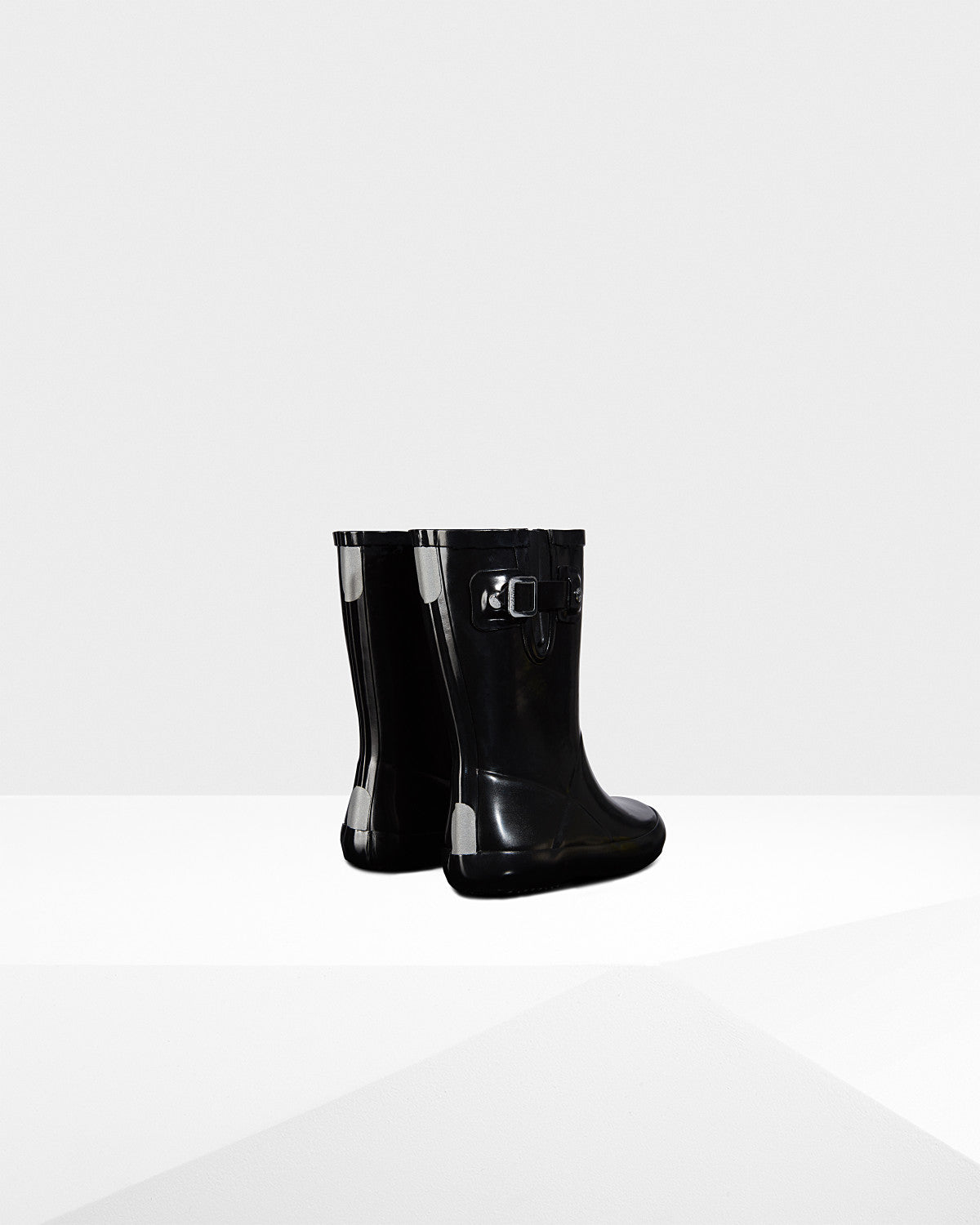 Hunter Original Kids Rain Boots - Black Glossy Waterproof Flat Sole Shoes for Boys & Girls - Perfect for Puddles, Playground & Outdoor Adventures