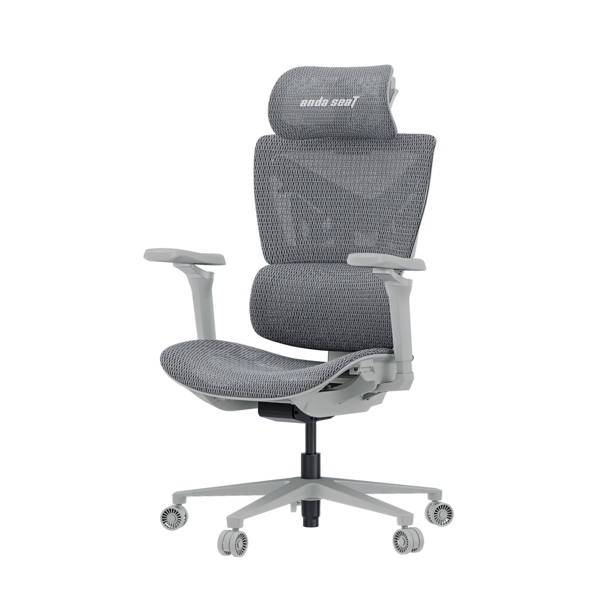 Anda Seat X Air Pro Ergonomic Gaming Chair with Breathable Mesh Back - Ash Grey - Perfect for PC Gaming, Office Work, and Long Hours of Comfortable Sitting