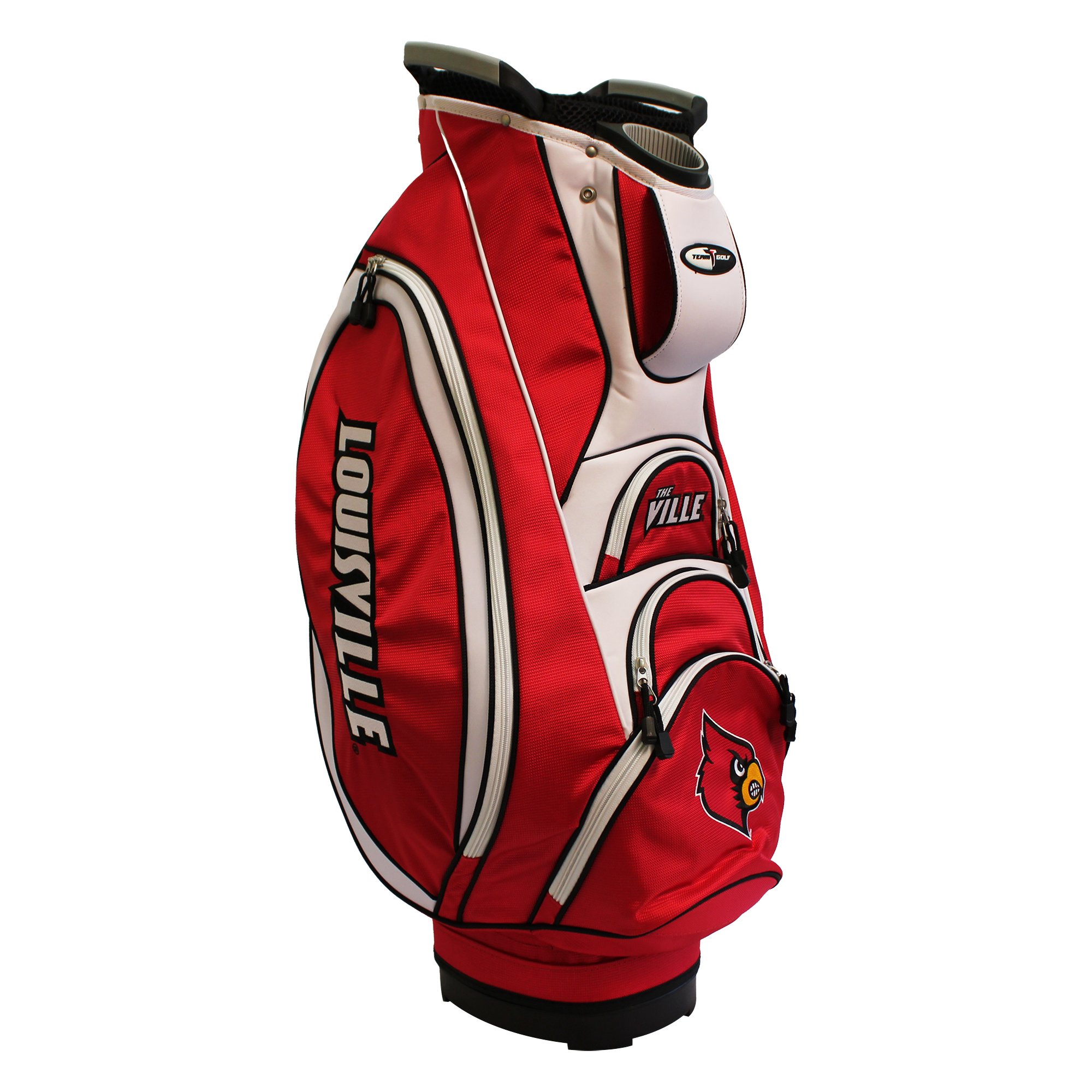 Team Golf NCAA Victory Golf Cart Bag – 10-Way Top, Dual Handle, Putter Well, Cooler Pocket, Padded Strap & Rain Hood – Perfect for College Golf Tournaments & Course Rounds