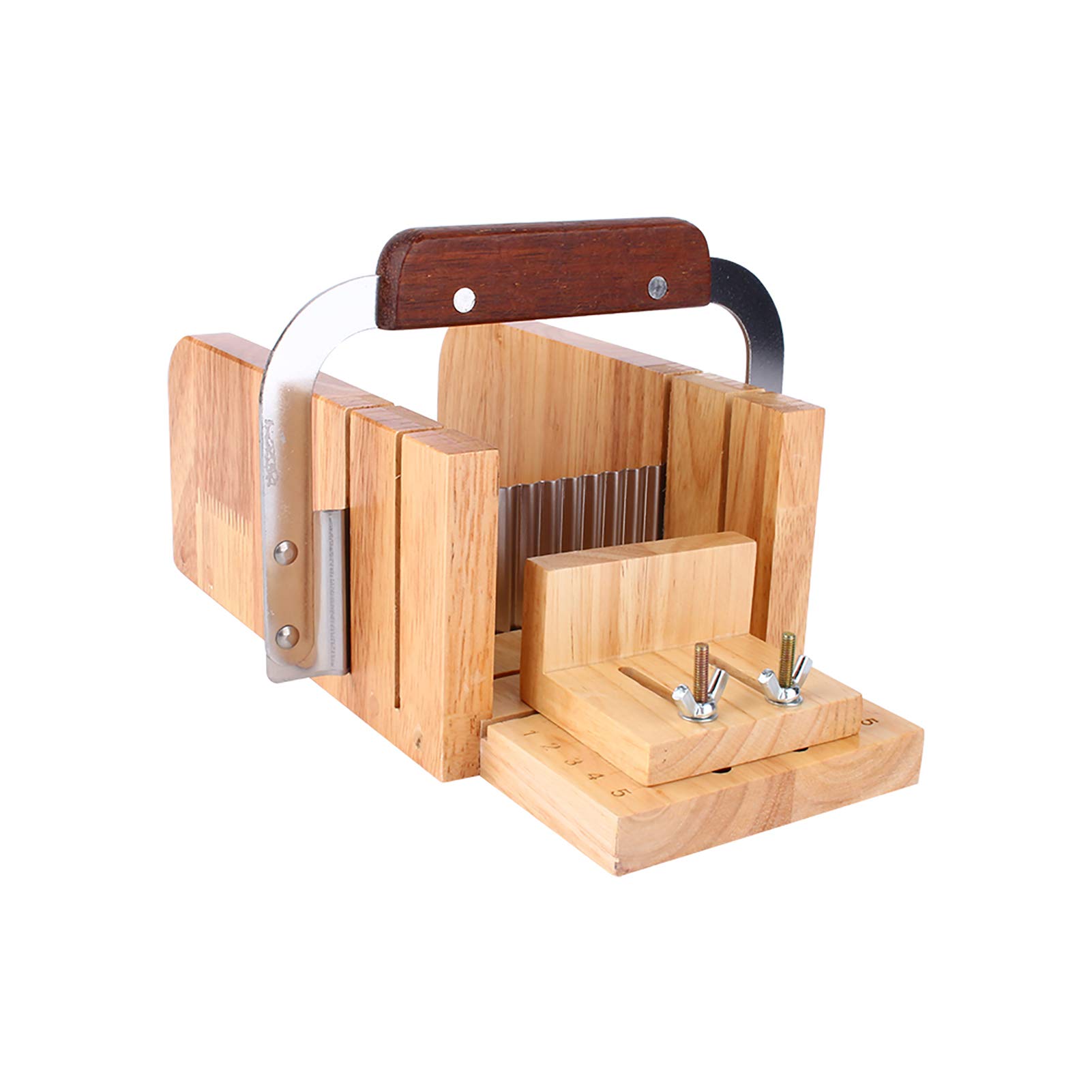 Akozon Wooden Soap Cutter Kit - DIY Handmade Soap Making Tool Set with Loaf Mold & Knife for Crafting Natural Soaps at Home | Perfect for Artisan Soap Makers and DIY Enthusiasts
