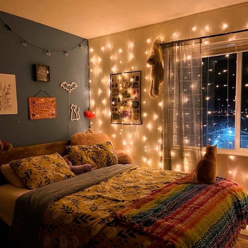 Fairy Curtain Lights - 300 LED String Lights with 8 Lighting Modes, Waterproof for Indoor & Outdoor Decor - Perfect for Bedroom, Wedding, Party, and Garden Decorations