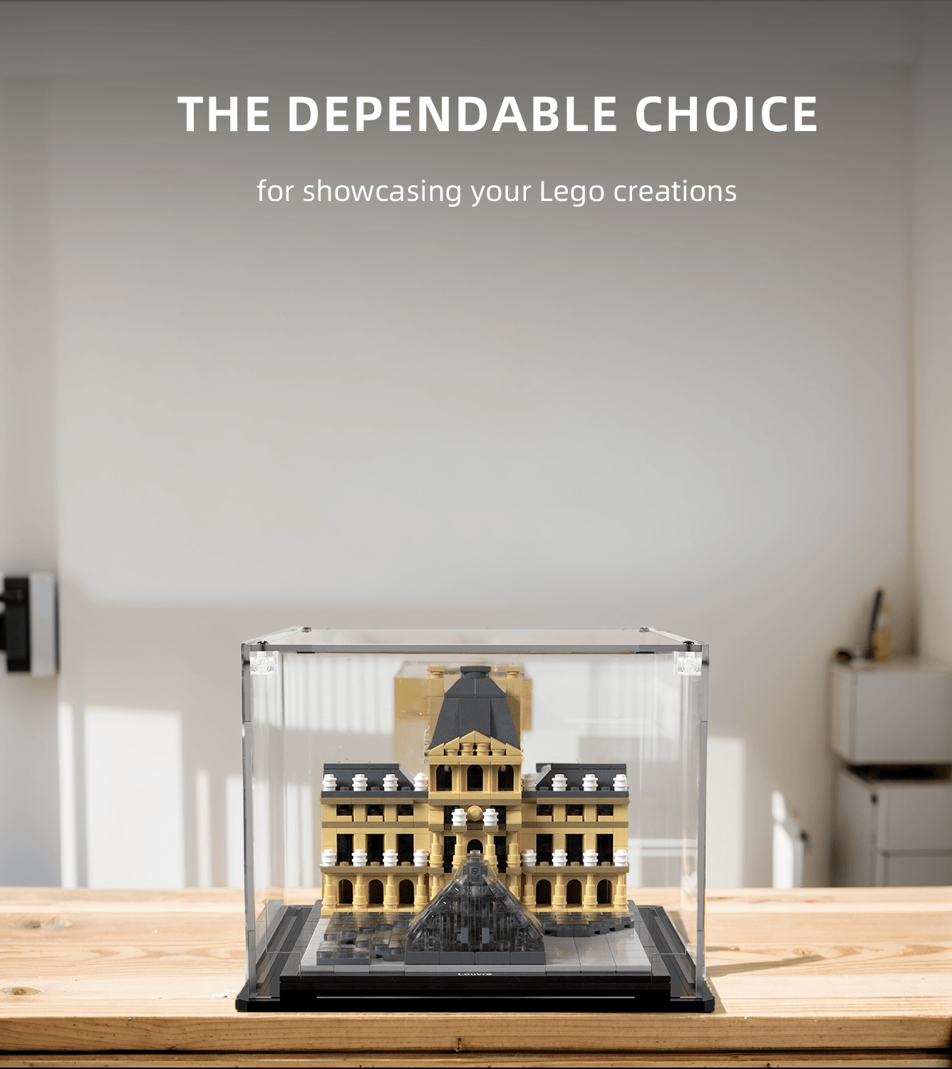 LEGO Architecture Louvre 21024 Display Case - Premium Acrylic Showcase for Collectible Building Sets - Perfect for Home Decor, Office Display & Gift Giving