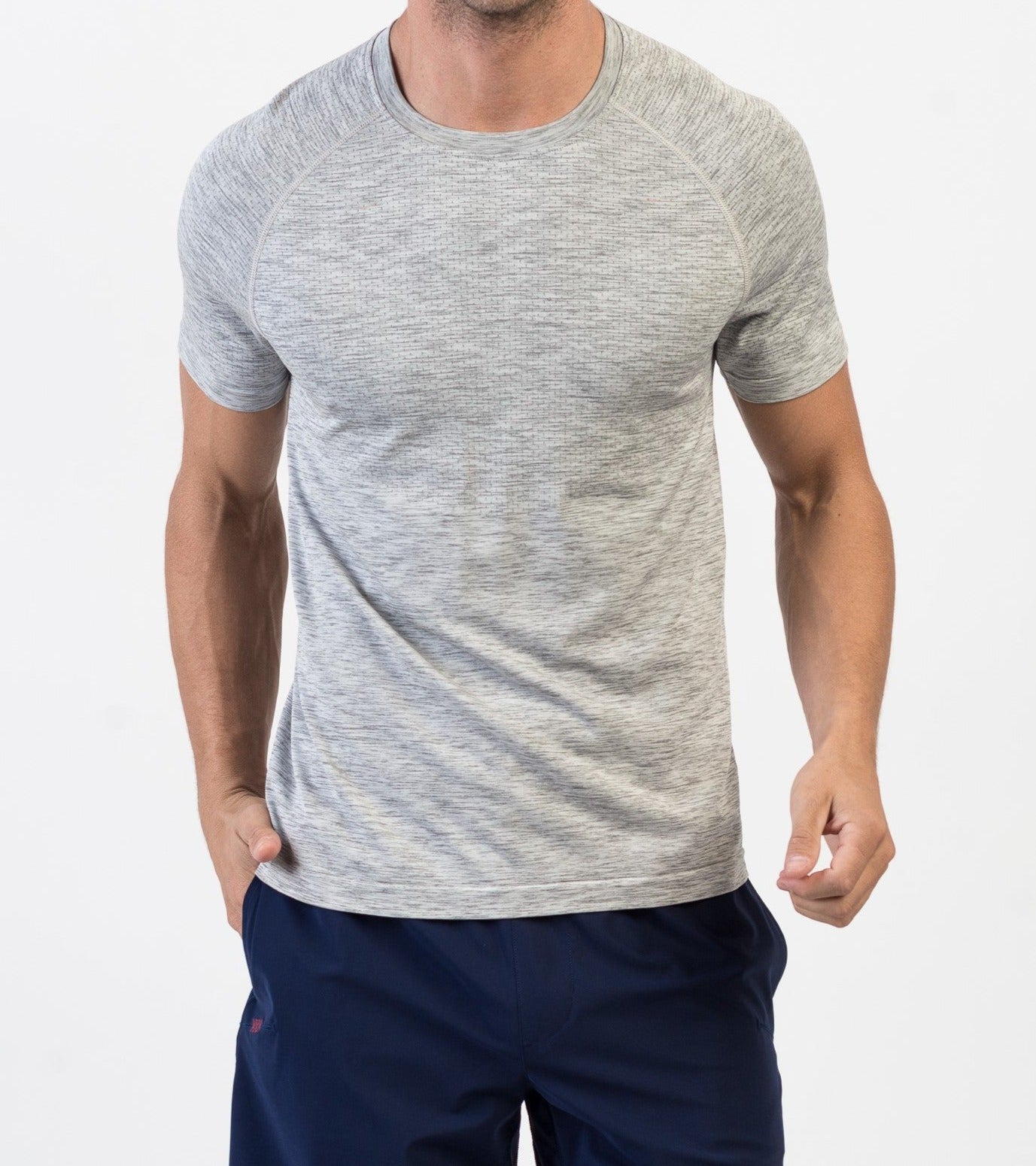 Rhone Reign Tech Short Sleeve Men's Performance T-Shirt - Moisture Wicking & Breathable Workout Shirt for Running, Gym & Active Lifestyle