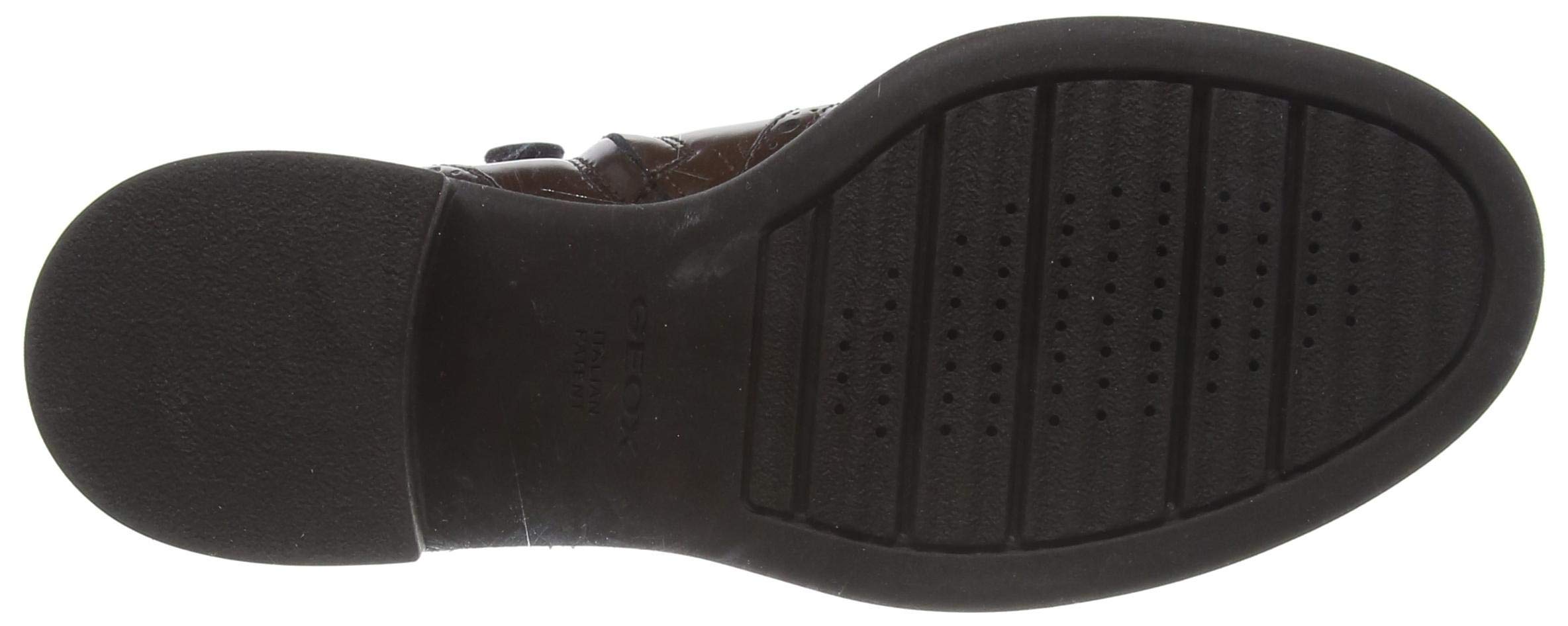 Geox Girl D Adrya Mid C Ankle Boots - Waterproof Leather School Shoes for Girls, Comfortable & Stylish for Winter, Rainy Days & Outdoor Play