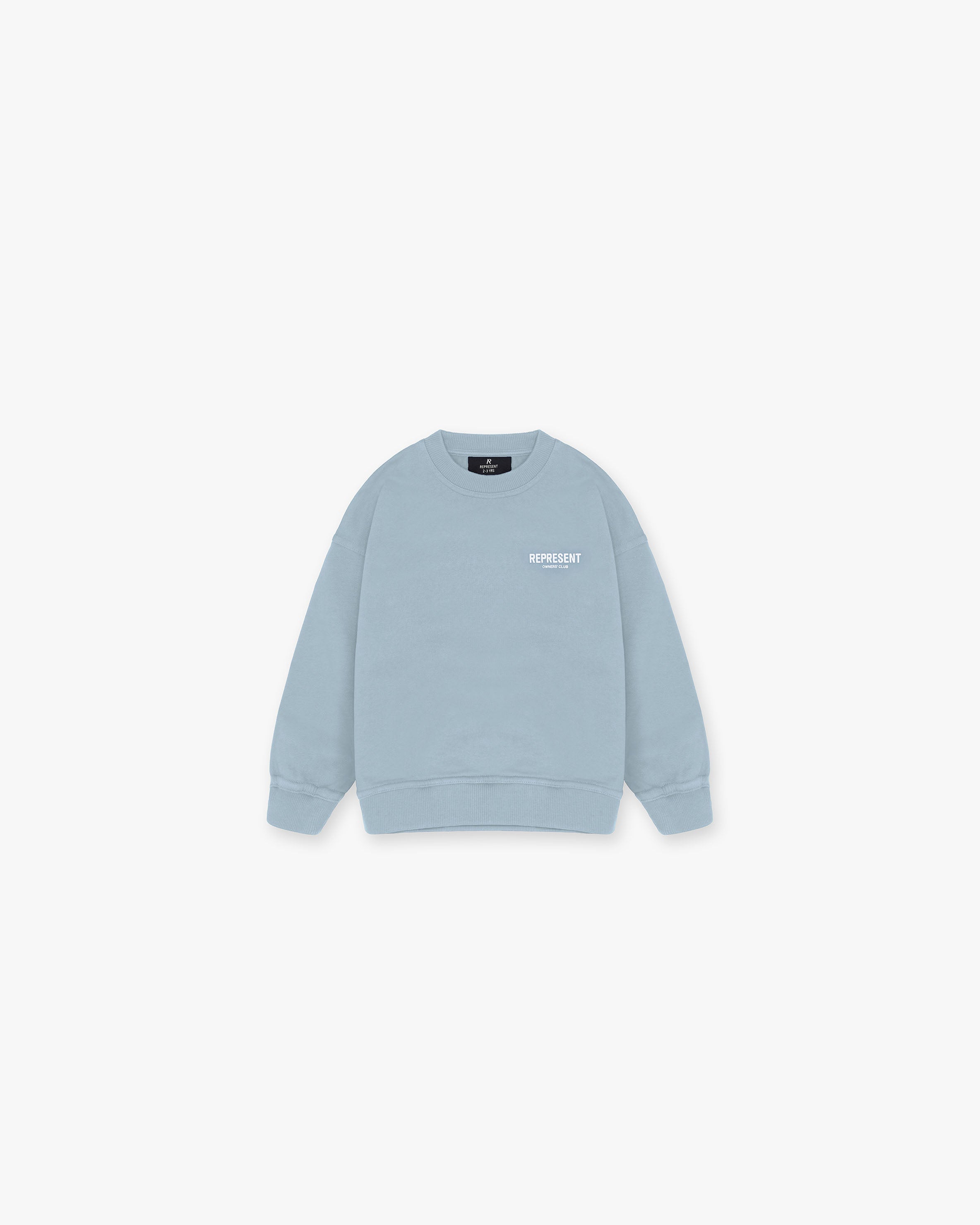 Represent Mini Owners Club Sweater - Powder Blue | Soft Cotton Knit Pullover for Women | Perfect for Casual Outings & Cozy Winter Fashion
