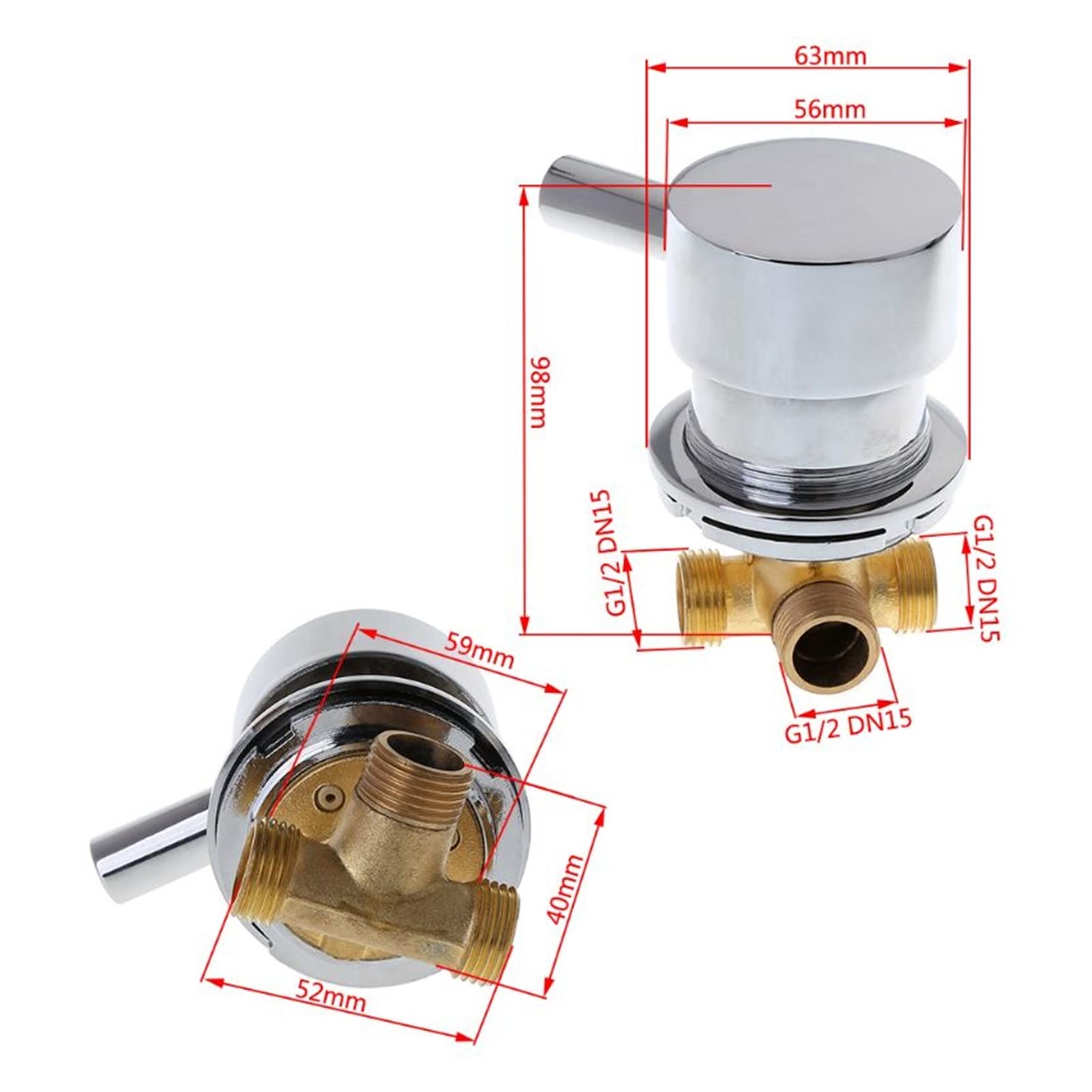 YANGQI Thermostatic Mixing Valve G1/2