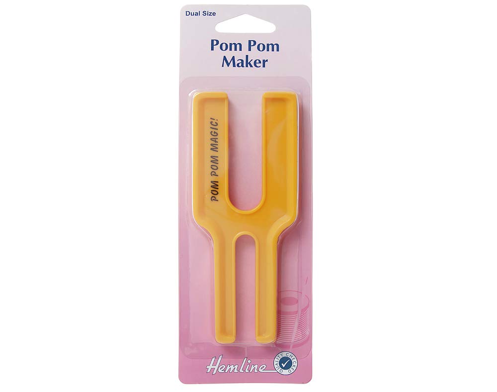 Premium Hemline Dual Size Pom-Pom Maker Kit - DIY Craft Tool for Knitting, Crochet & Scarf Making - Create Perfect Fluffy Pom Poms for Hats, Blankets & Home Decor