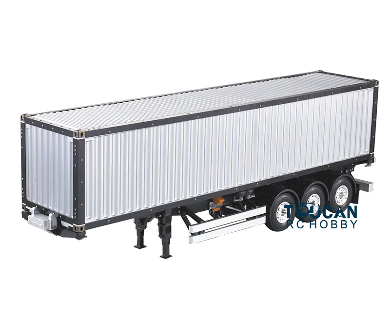 1/14 Scale 3-Axle 40ft Metal Container Semi Trailer Chassis for TAMIYA RC Tractor Truck - DIY RC Car Parts & Accessories - Perfect for RC Construction Vehicles, Truck Shows and Model Collectors