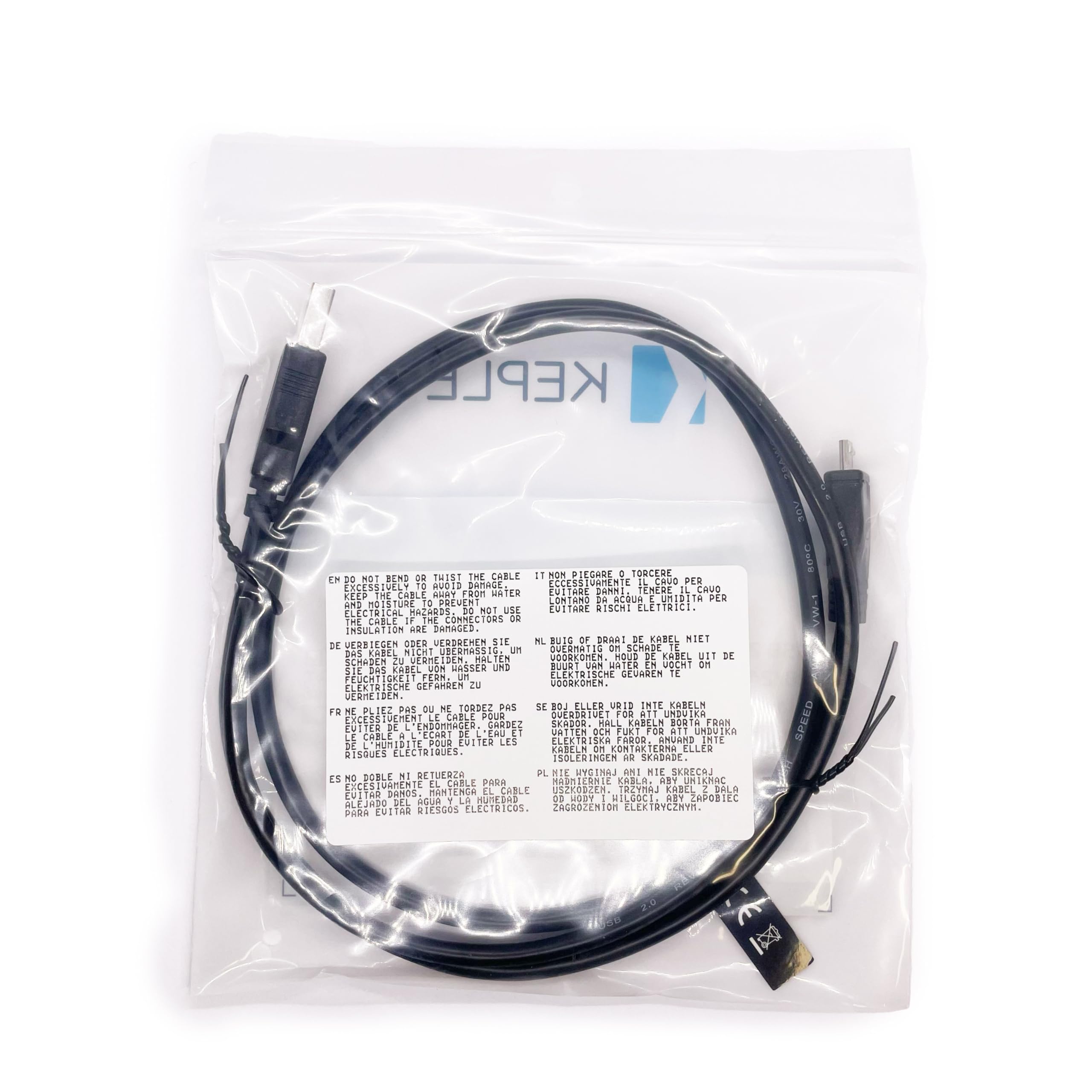 Keple 1m Black Micro USB Cable - Fast Charging & Data Sync Compatible with JBL, Anker, Creative & Bluetooth Speakers - Perfect for Home, Office & Travel Charging