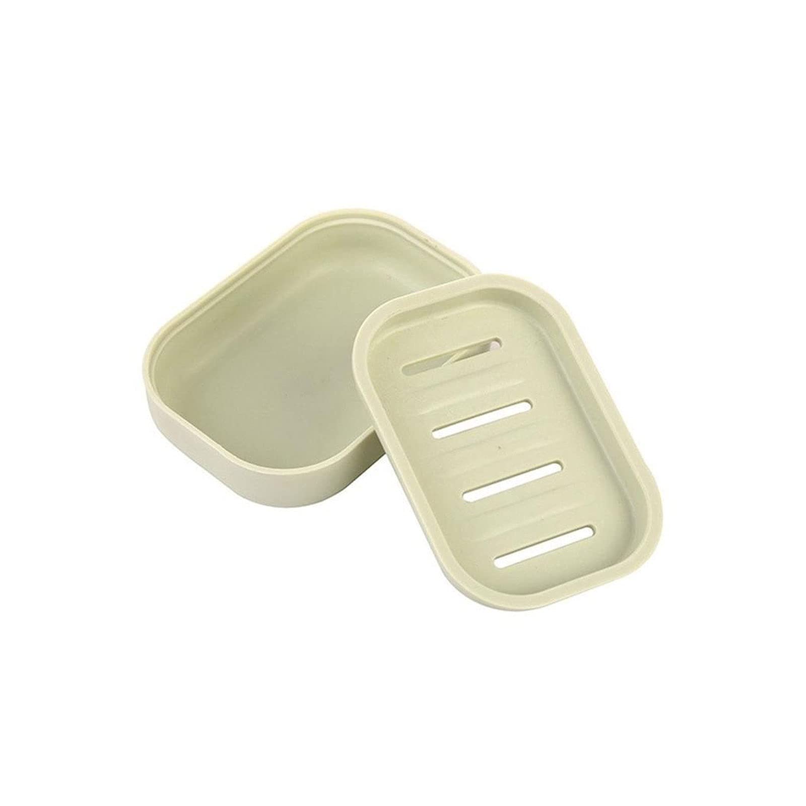 Eco-Friendly Plastic Soap Dish Holder for Bathroom, Shower, Travel & Hiking - Green Soap Dispenser Container with Drainage | Perfect for Home, Gym, Camping & Outdoor Adventures