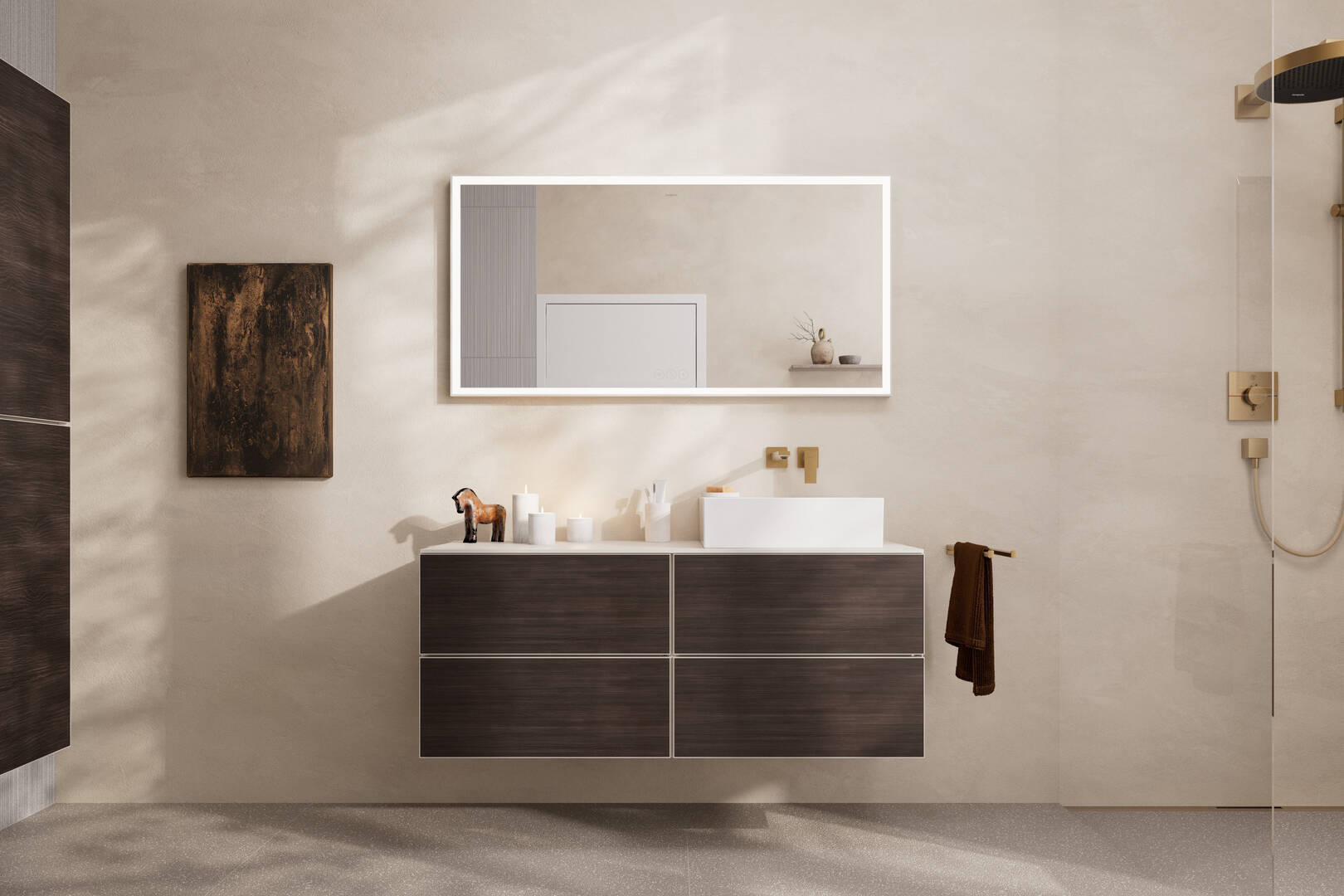 Hansgrohe AddStoris Dual Towel Bar in Brushed Bronze (41770140) - Premium Bathroom Accessory for Modern Homes & Luxury Hotels