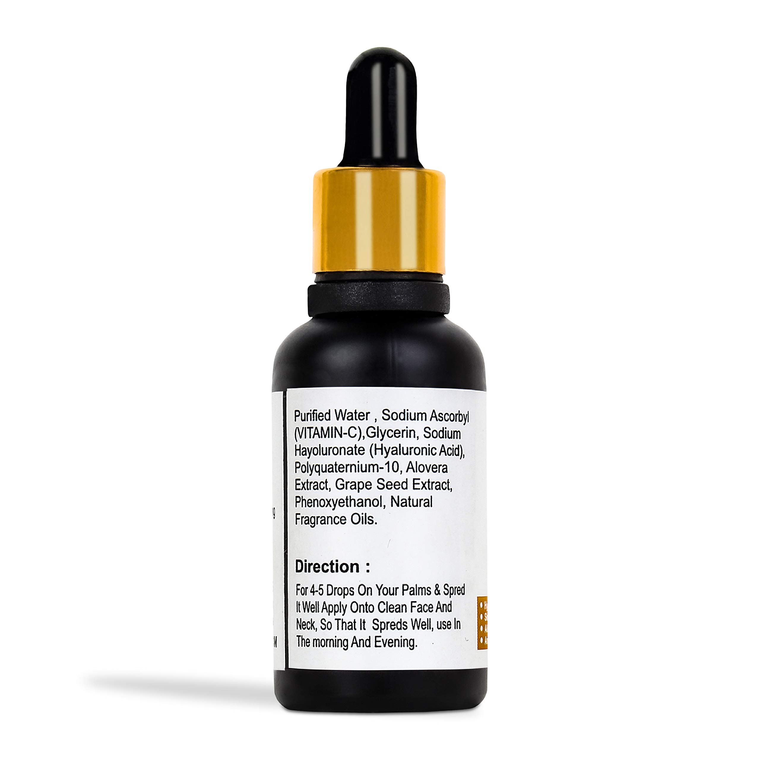ZUKE Vitamin C Face Serum for Skin Brightening, Anti-Aging & Pigmentation - 30ml with Hyaluronic Acid & Aloe Vera Extract | Brighten Dull Skin, Reduce Wrinkles & Dark Spots | Perfect for Daily Skincare Routine & Nighttime Use
