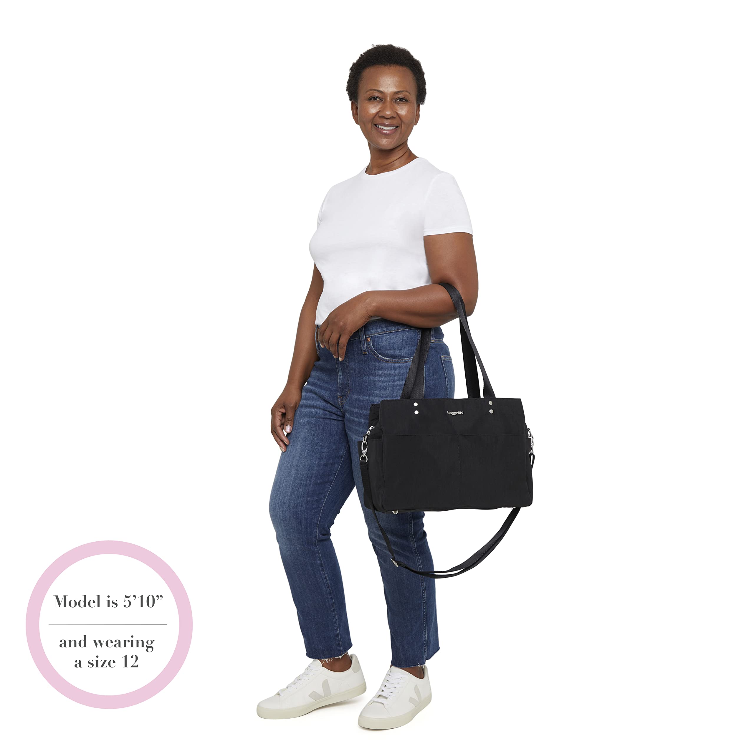 Baggallini The Only Bag - Stylish Multi-Compartment Crossbody Tote Purse for Women | Perfect for Travel, Work & Everyday Use