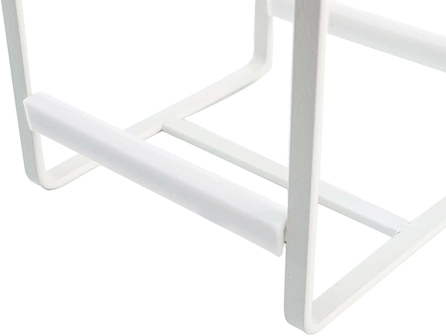 NAOE White Metal Kitchen Organizer - Plate Rack, Cutting Board Holder, Bakeware & Pot Pan Storage, Cooling Rack, Serving Tray & Reusable Container Organizer - Perfect for Pantry, Cabinet & Countertop Organization