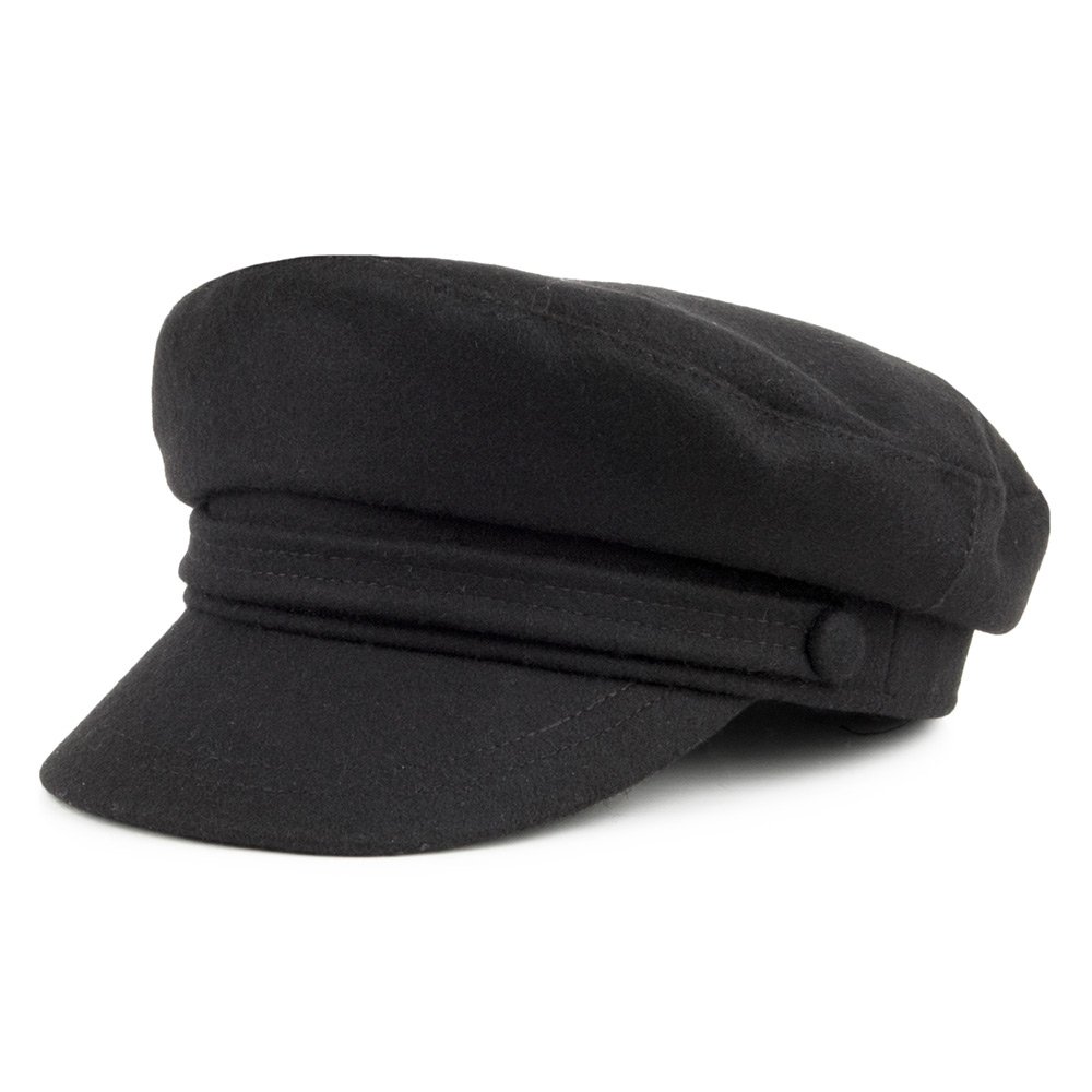 Jaxon & James Wool Blend Fiddler Cap for Men - Warm Winter Hat with Ear Flaps, Black - Perfect for Outdoor Activities, Hiking, and Cold Weather Fashion