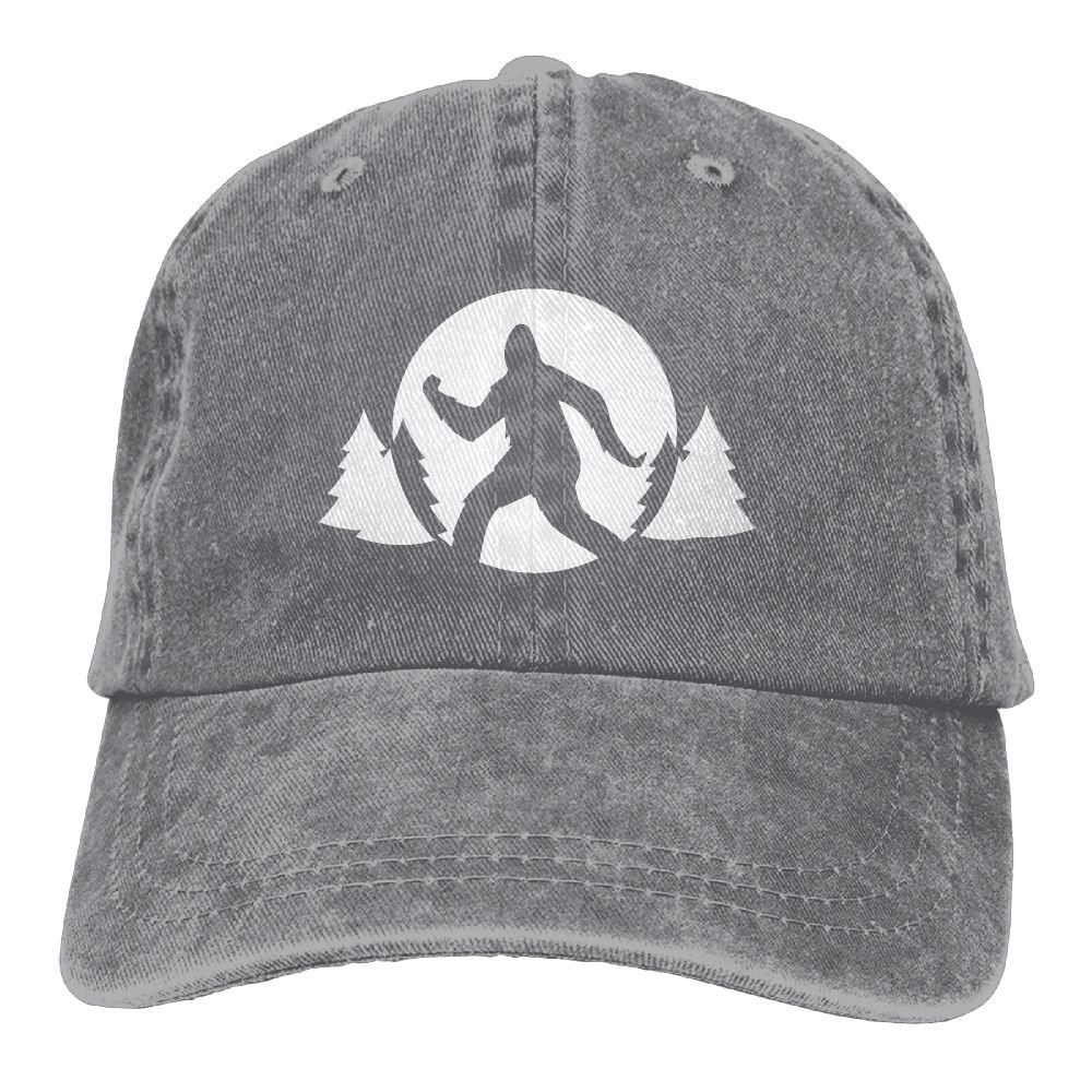 Vintage Bigfoot Silhouette Baseball Cap for Men & Women - Retro Outdoor Adventure Hat for Hiking, Camping, and Casual Wear