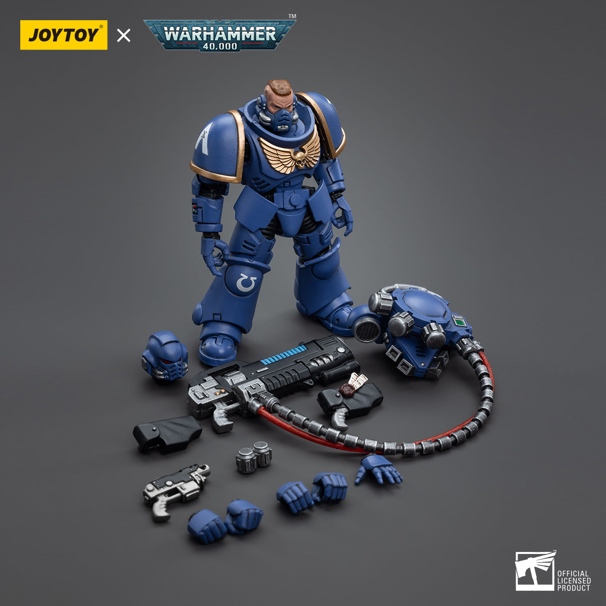 JOYTOY 1/18 Scale Warhammer 40K Ultramarines Hellblasters Action Figure Set (3-Pack) - Perfect for Tabletop Gaming, Collecting, and Warhammer 40K Battle Scenes