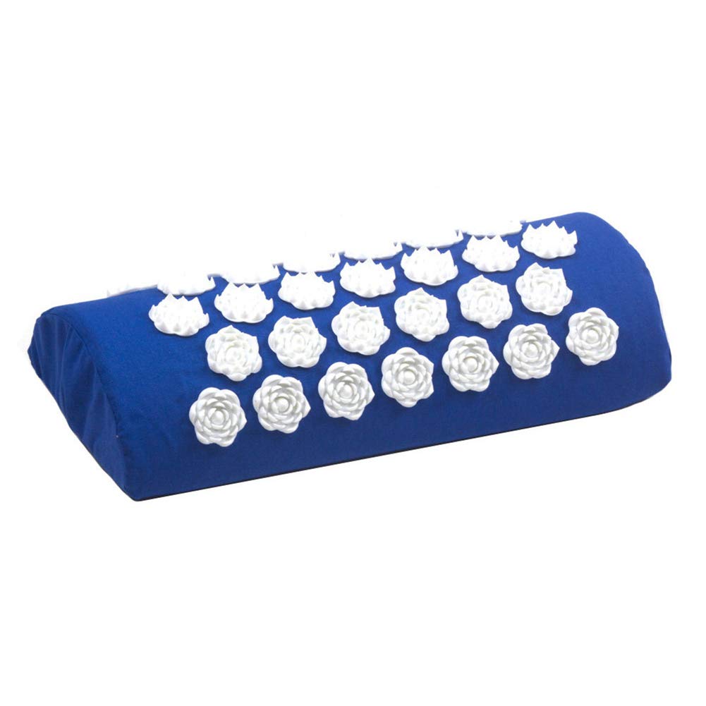 Premium Acupuncture Mat Massager for Back, Foot & Full Body Pain Relief - Shiatsu Massage Yoga Mat with Rose Mat Pillow (Blue) - Perfect for Stress Relief, Muscle Relaxation & Home Spa Therapy