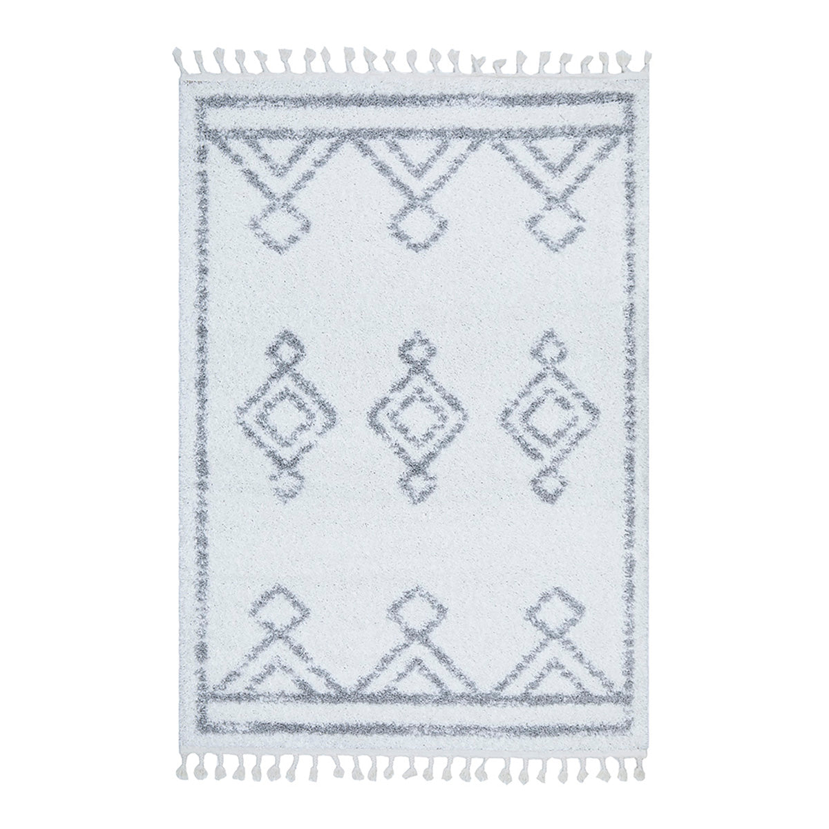 Casablanca Temara White Area Rug - Soft Moroccan Boho Chic Living Room Carpet - Perfect for Bedroom, Dorm & Home Decor