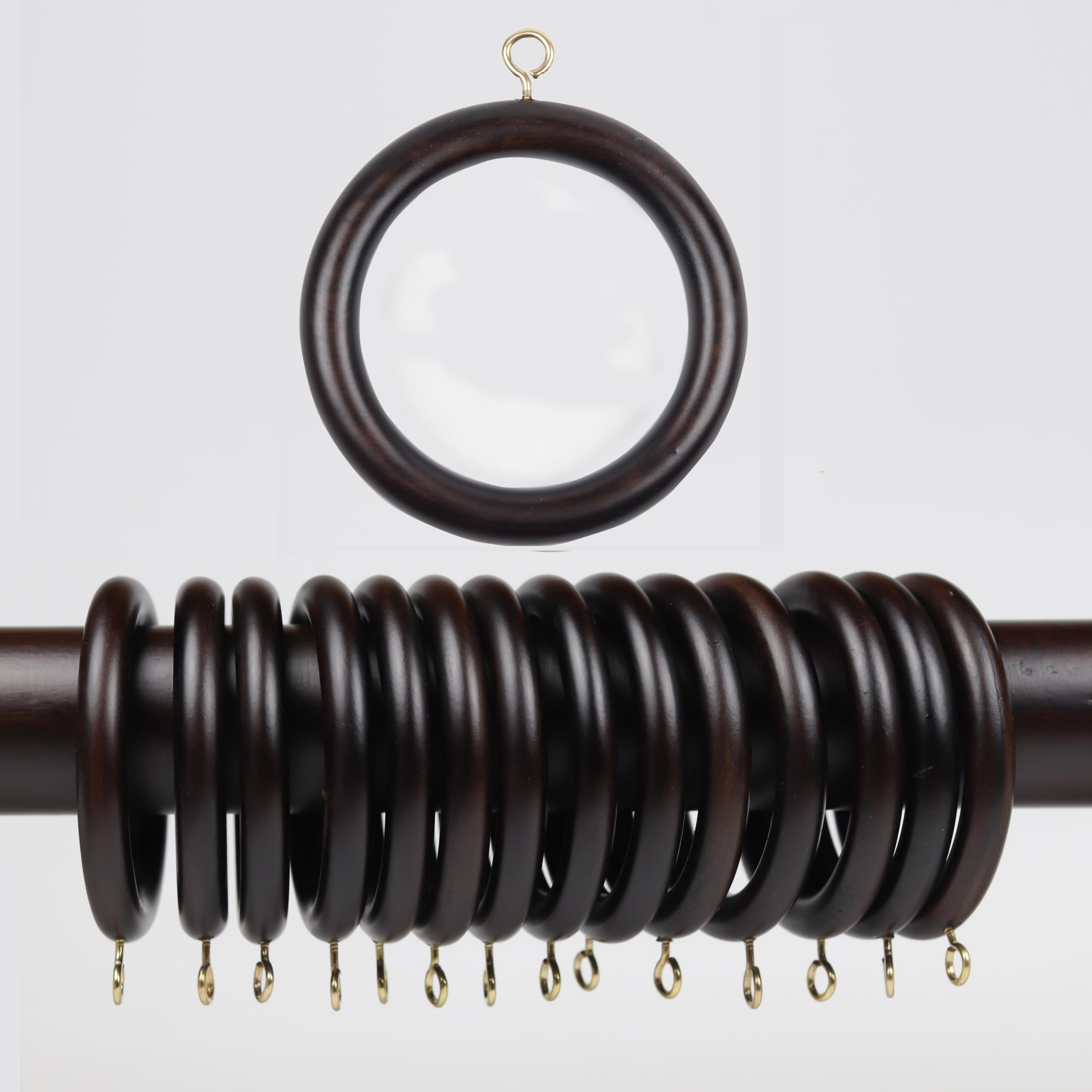 Handmade Beech Wood Drapery Rod Rings for 1-1.5 Inch Curtain Rods - 2.2 Inch Inner Diameter (Set of 100) - Perfect for Farmhouse, Rustic, and Modern Home Decor Window Treatments