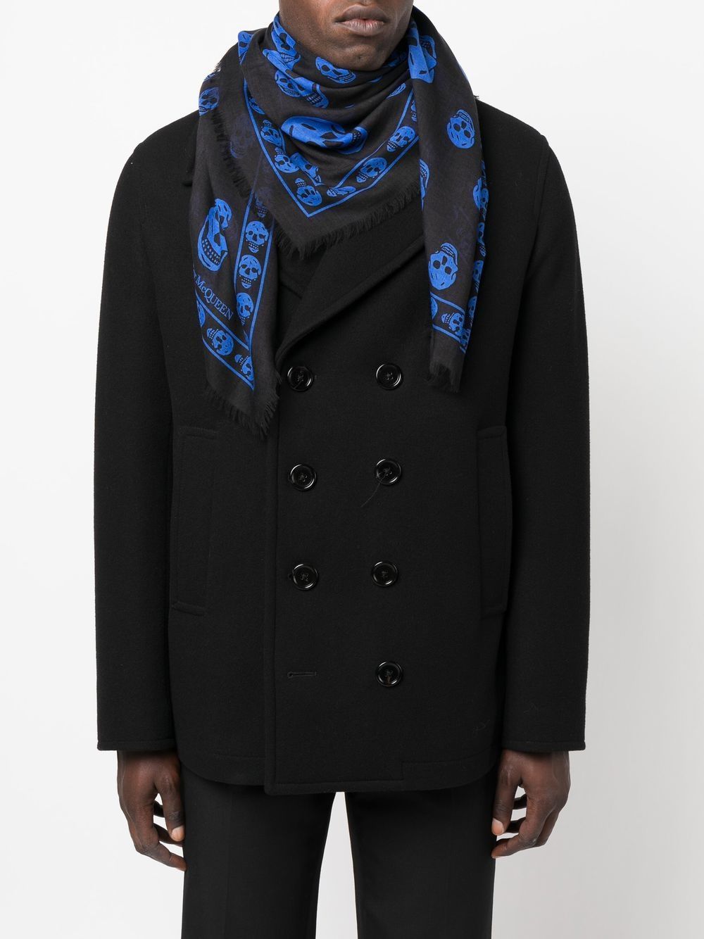 Alexander McQueen Black Scarves - Luxury Cashmere Scarves for Women & Men - Perfect for Winter Fashion, Gifts & Formal Occasions