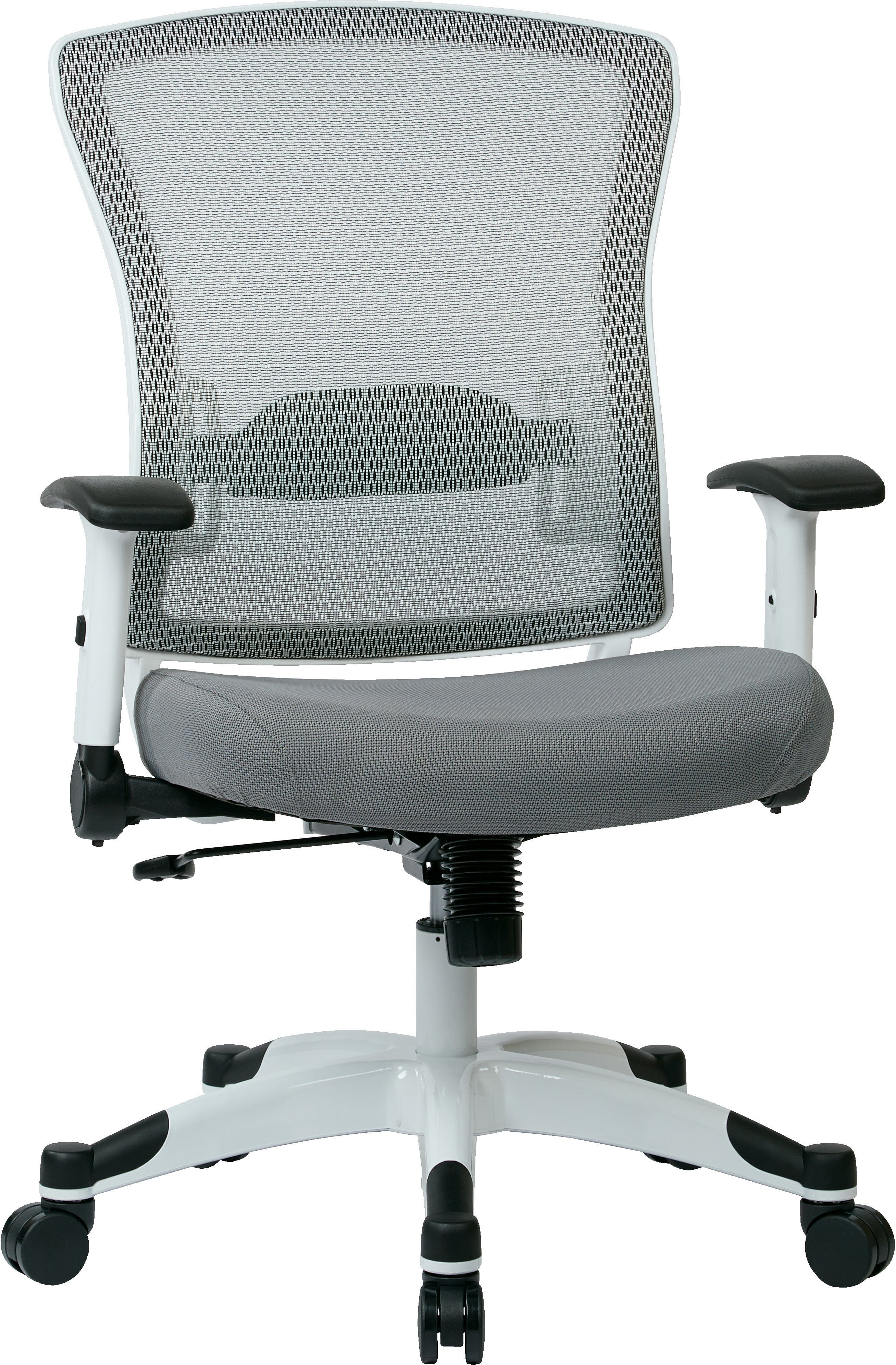 Office Star White Frame Managers Chair - Ergonomic Mesh Back, Adjustable Height, Fun Colors (317W W1C1F2W) - Perfect for Home Office, Conference Rooms & Executive Workspaces