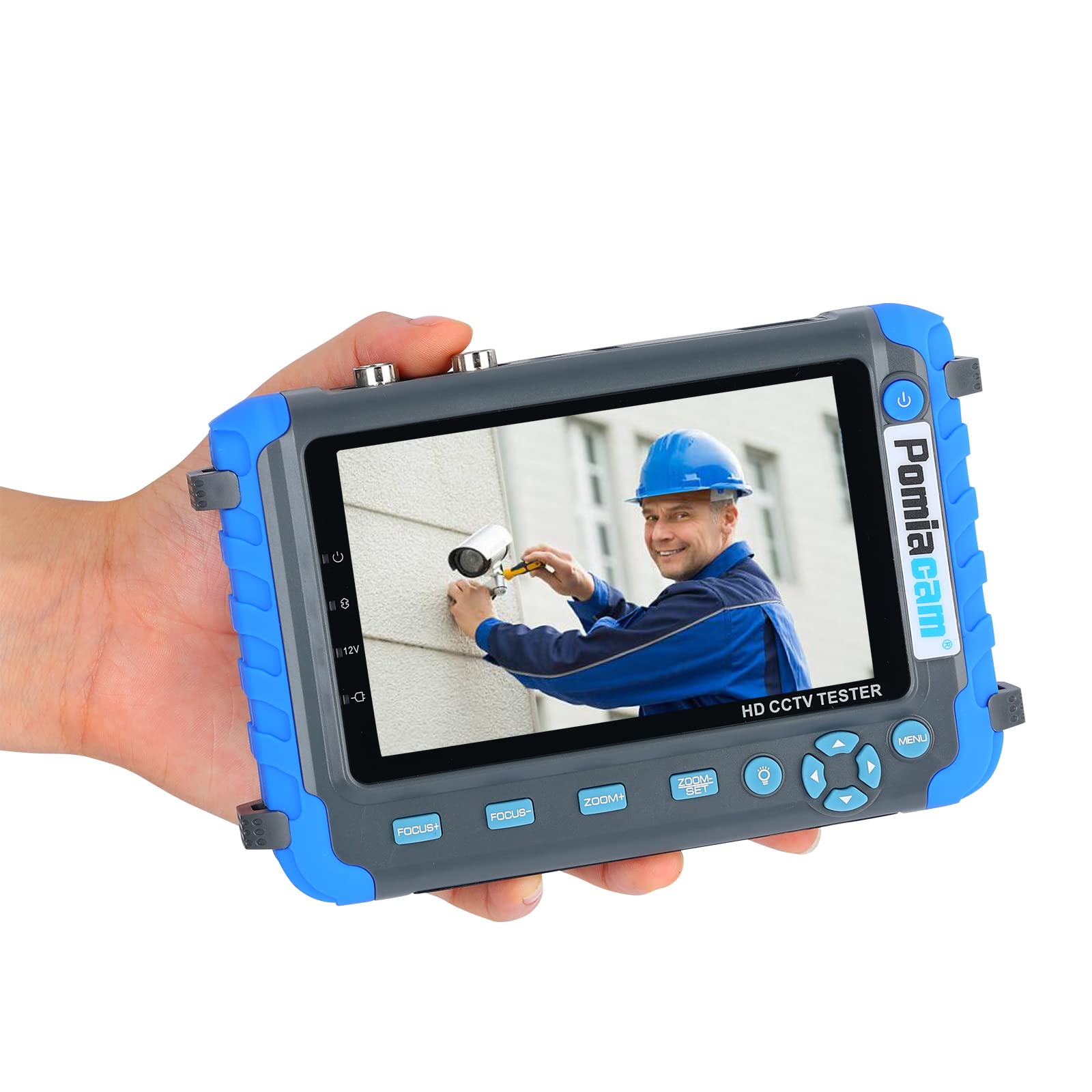 HD Coaxial CCTV Camera Tester - 5inch Screen Monitor for 8MP CVBS/AHD/TVI/CVI 4-in-1 Video Testing with PTZ Controller | Security System Installation & Maintenance Tool