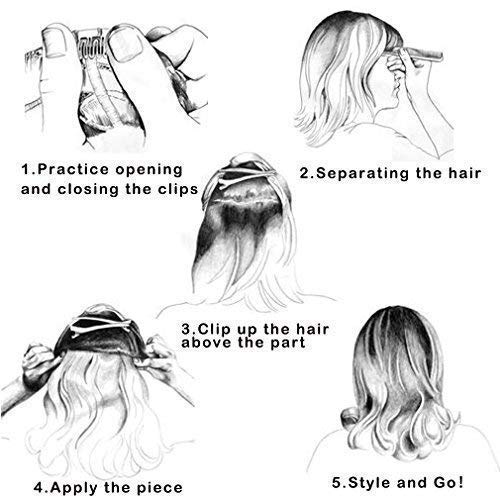 STYLE SOUL Clip-In Hair Extensions: 24-Inch Black Straight Synthetic Hair Weft with 5 Clips (130g) - Instant Length & Volume for Everyday Style, Parties & Special Occasions