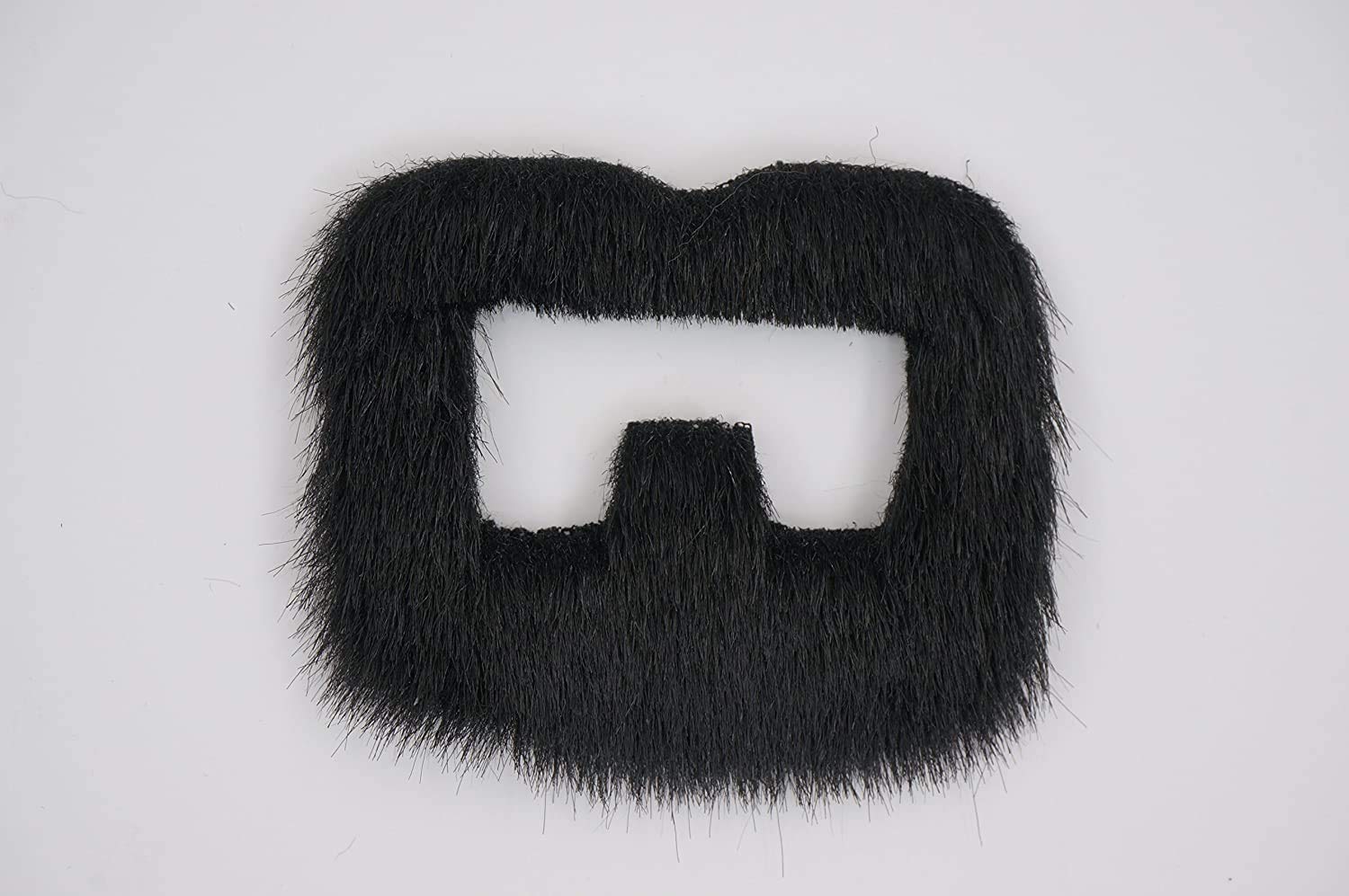 Self-Adhesive Fake Mustache & Beard - Novelty Costume Facial Hair for Adults - Realistic Brown Inmate Look - Perfect for Halloween, Cosplay & Themed Parties