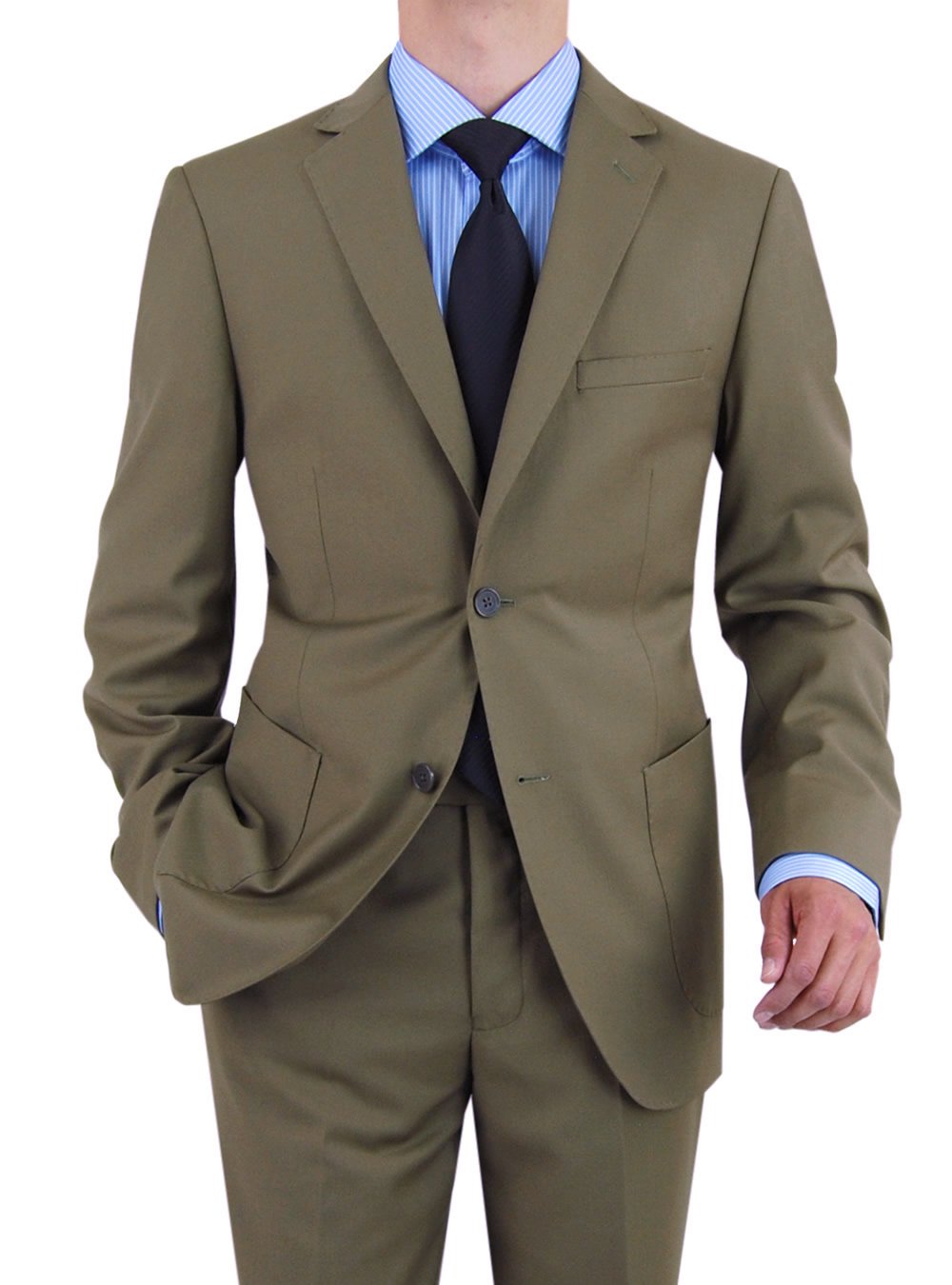 Salvatore Exte Men's 2-Button Modern Fit Suit Set - Slim Fit Blazer & Dress Pants for Business, Wedding & Formal Occasions