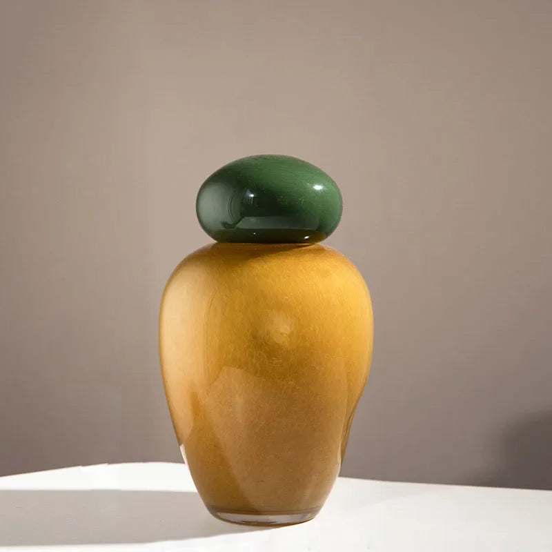 Pebble Glow Glass Vase - Elegant Decorative Vase for Home, Wedding, and Party Decor - Perfect for Centerpieces, Floral Arrangements, and Gift Giving