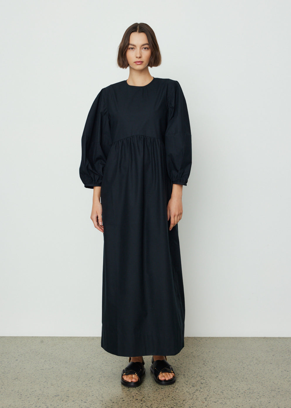 Elegant 0051 Round Sleeve Long Dress for Women - Flowy Maxi Dress for Casual Outings, Beach Vacations & Special Occasions