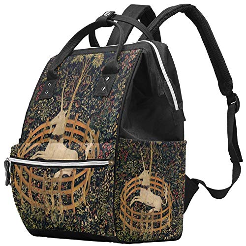 **Large Capacity Unicorn Diaper Tote Bag - Waterproof Mummy Backpack for Baby Care, Nursing & Travel | Perfect for Daycare, Outings & Family Trips**