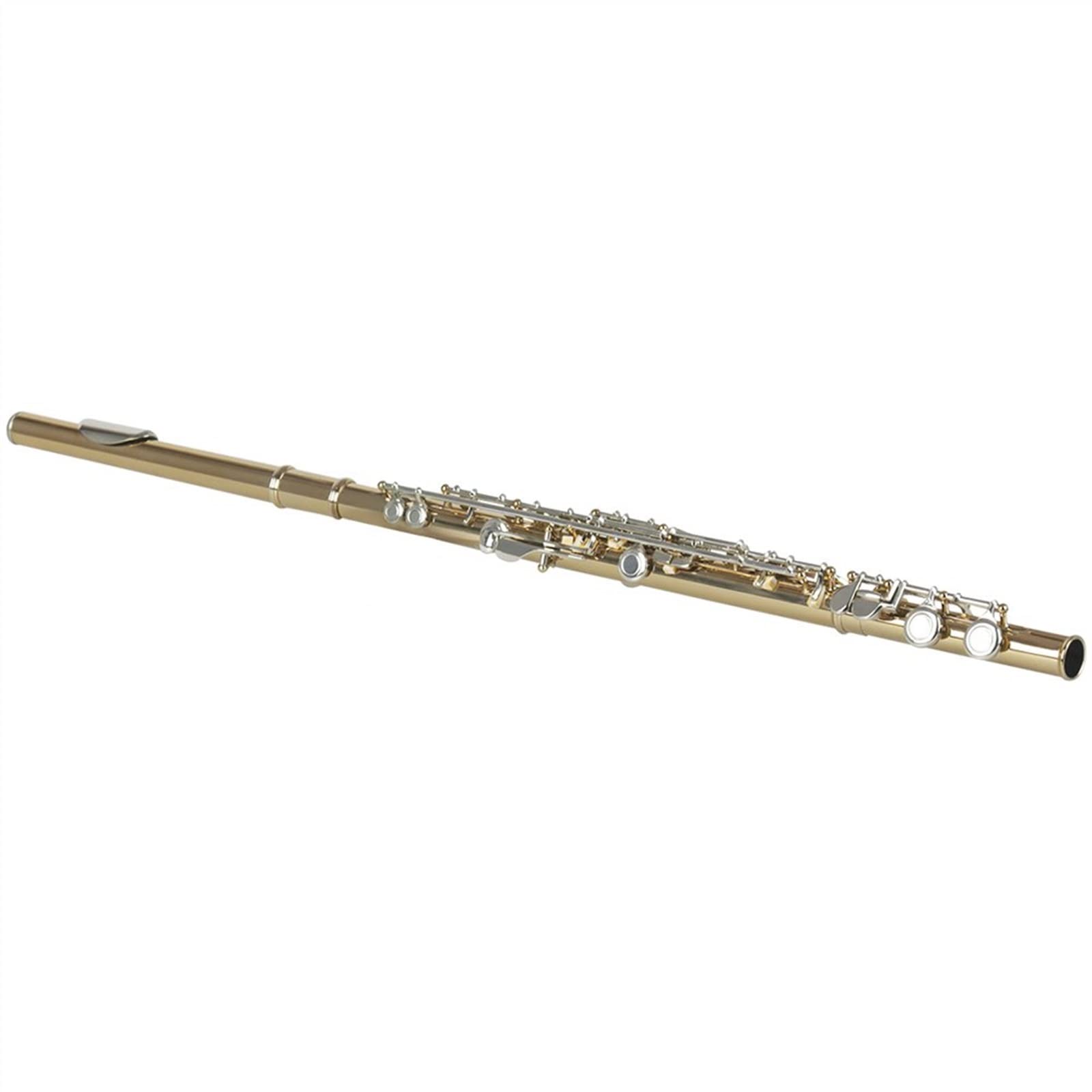 Professional 16-Hole Silver-Plated Flute with Keys - Includes Storage Case & Accessories | Ideal for Beginners, Students & Wind Instrument Enthusiasts | Perfect for Practice, Performances & Music Classes