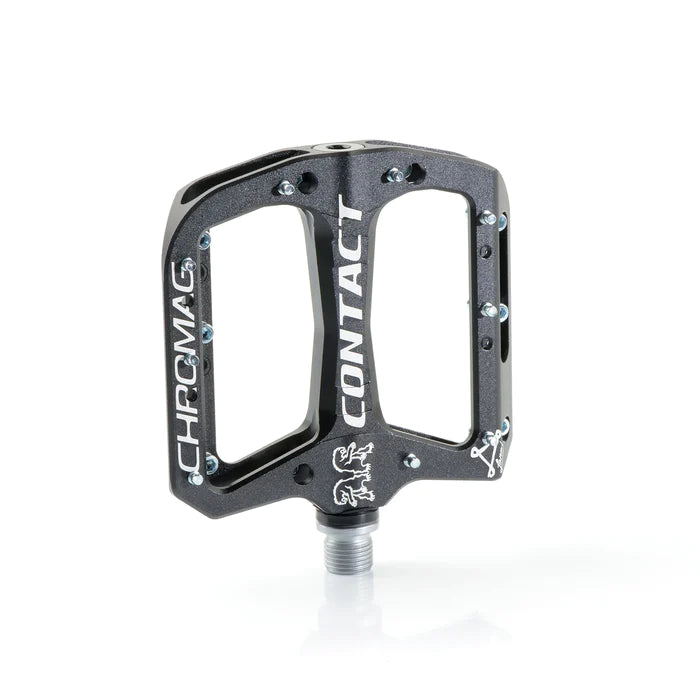 Chromag Contact Bicycle Pedals - MTB Flat Pedals for Mountain Biking & BMX - Durable CNC Machined Platform Pedals with Replaceable Pins - Perfect for Trail Riding, Downhill & Urban Cycling