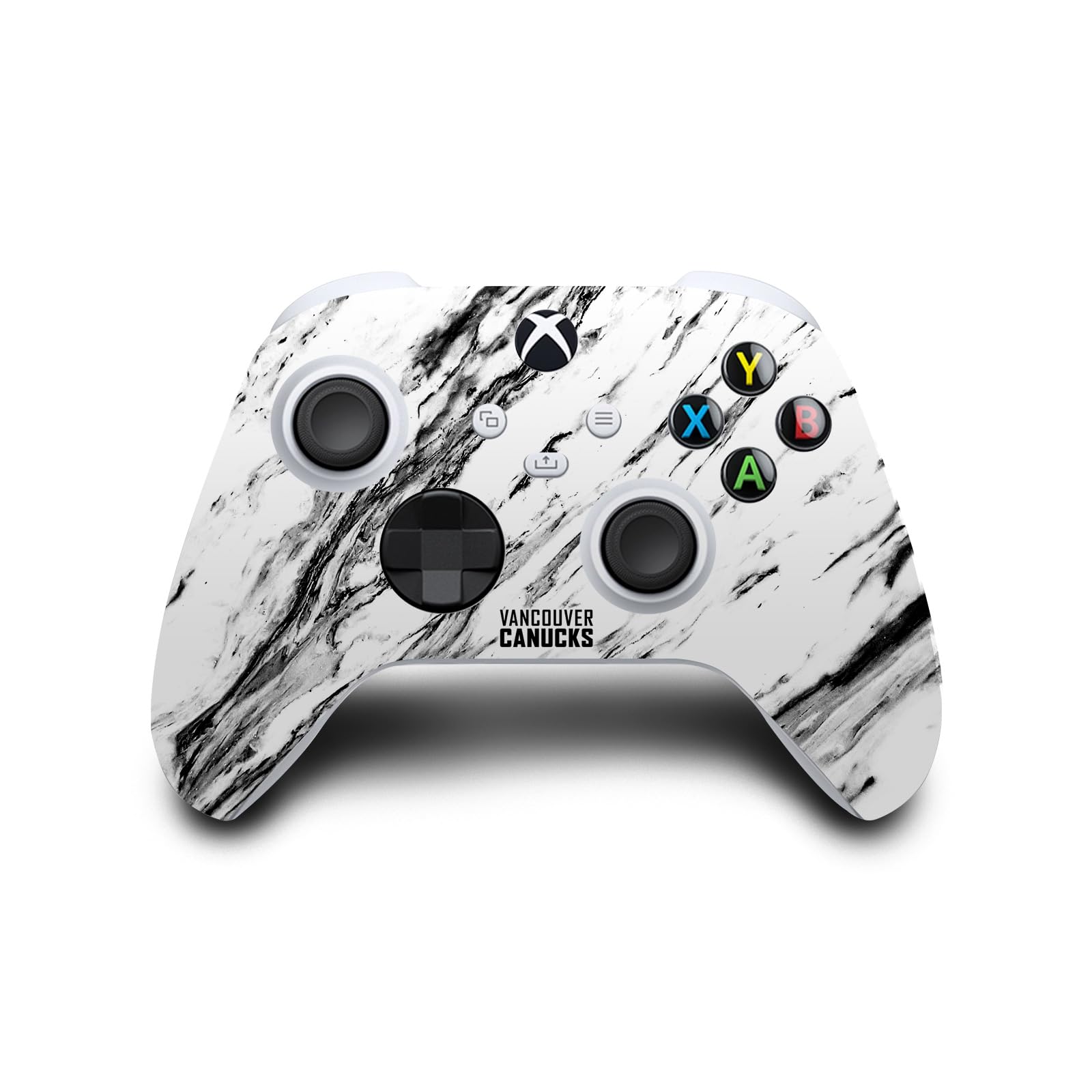 Official NHL Vancouver Canucks Marble Vinyl Gaming Skin Sticker Bundle - Compatible with Xbox Series S Console & Controller - Perfect for Gamers & Hockey Fans