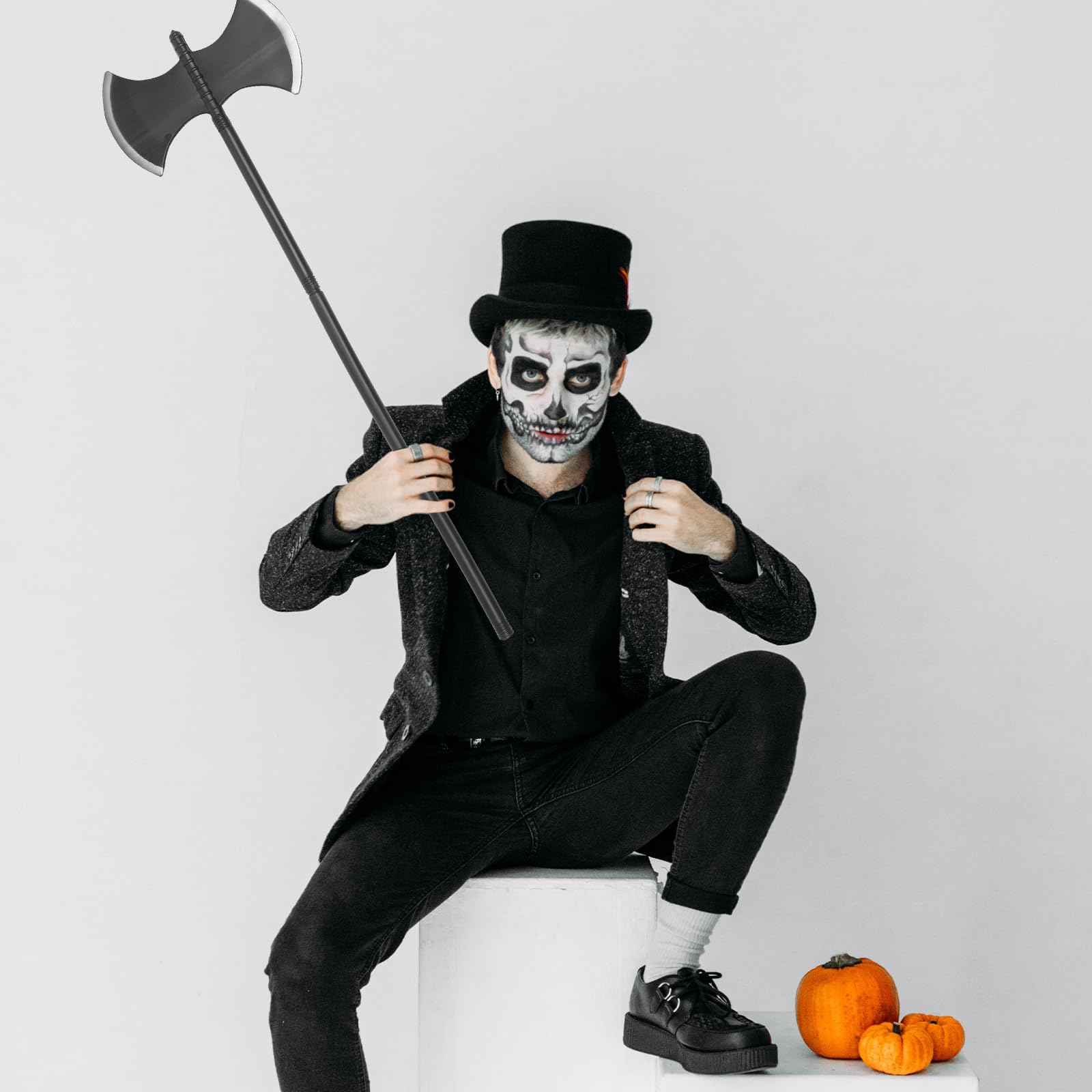 Halloween Double-Sided Battle Axe Toy - Realistic Fake Hatchet Prop for Costumes & Decorations | Perfect for Halloween Parties, Cosplay & Themed Events