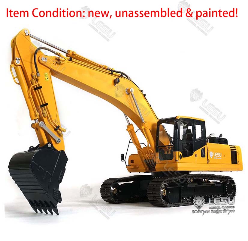 1/14 Scale LESU RC PC360 Metal Hydraulic Excavator Model - Painted & Unassembled Kit with Protective Fence & LCD Display Scraper for Construction Enthusiasts - Perfect for Collectors, DIY Projects, and Construction Simulation Scenes