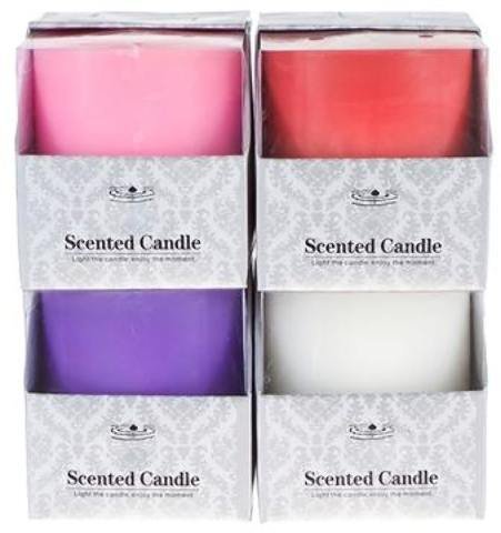 48-Pack 3x3 Inch Round Scented Pillar Candles in Gift Box - Assorted Fragrances for Home Decor, Wedding Centerpieces & Relaxation Gifts