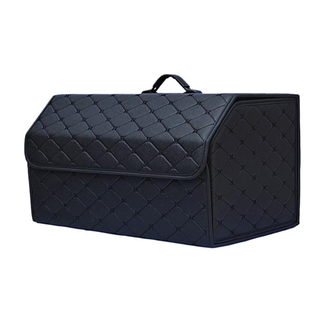 UXZDX CUJUX Collapsible Car Trunk Organizer with Lid - 50CM Portable Storage Bag for SUV, Sedan & Travel - Perfect for Groceries, Sports Gear & Road Trips