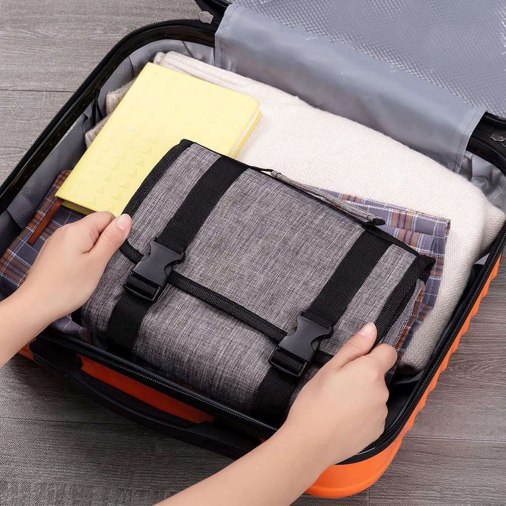 Waterproof Hanging Travel Toiletry Bag for Men & Women - Large Cosmetic Makeup Organizer with Multiple Pockets (23