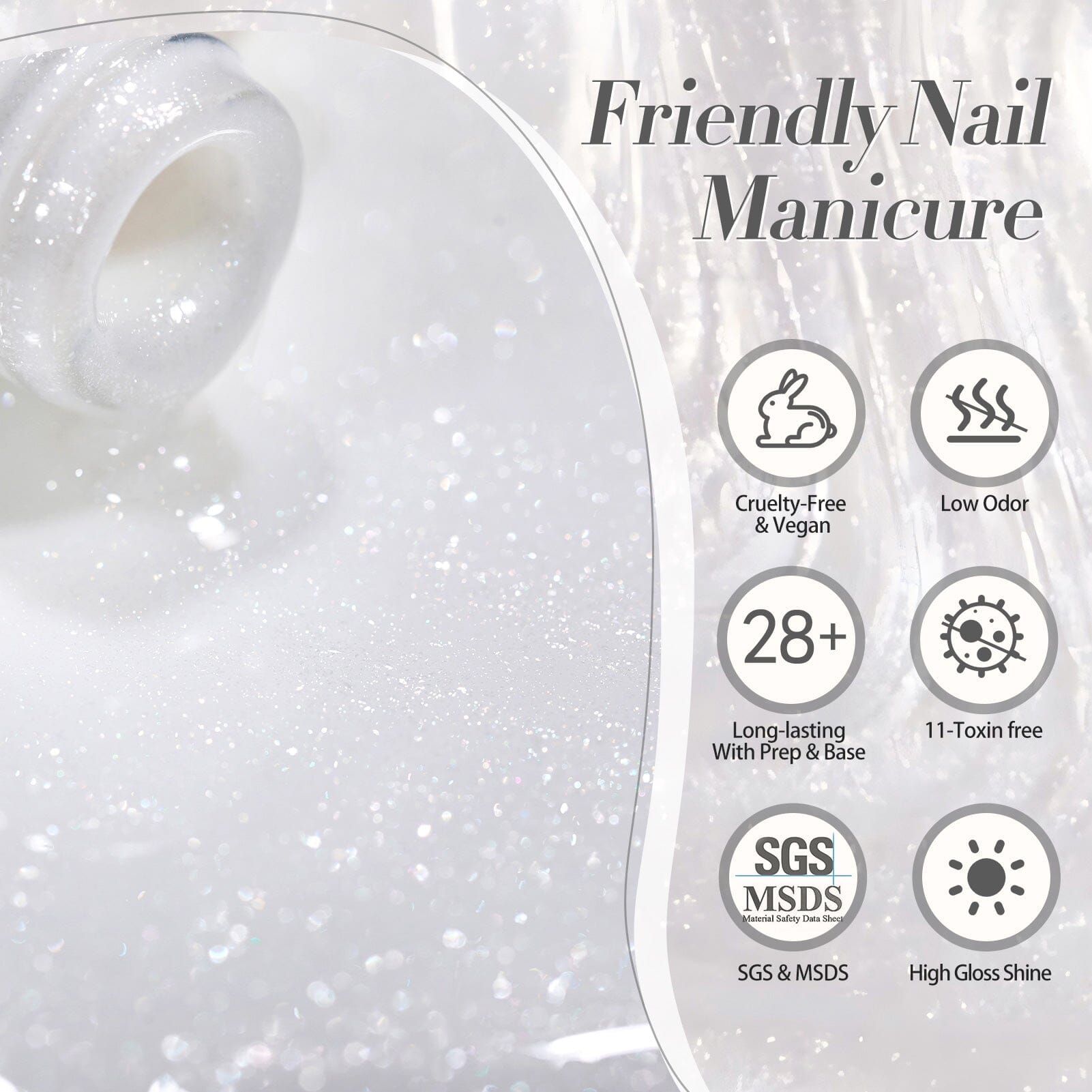 White Jelly Gel Nail Polish #19 Moonlight Milk - 15ml UV LED Soak Off Gel Polish for Manicure & Pedicure - Perfect for Nail Salon, Home DIY & Gift Giving