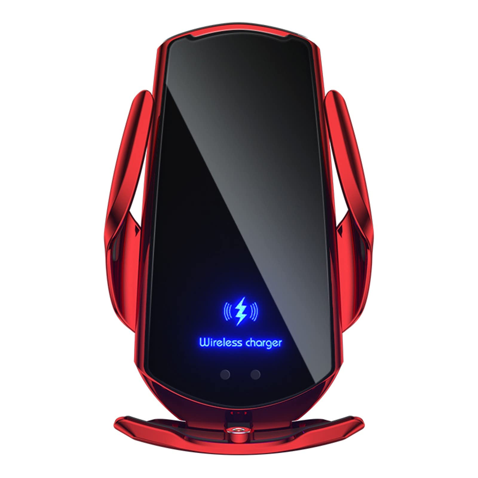 10W Fast Wireless Car Charger Mount - Auto Clamping Air Vent Phone Holder with Smart Sensor for iPhone & Android - Perfect for Commuting, Road Trips & Hands-Free Driving (Red)