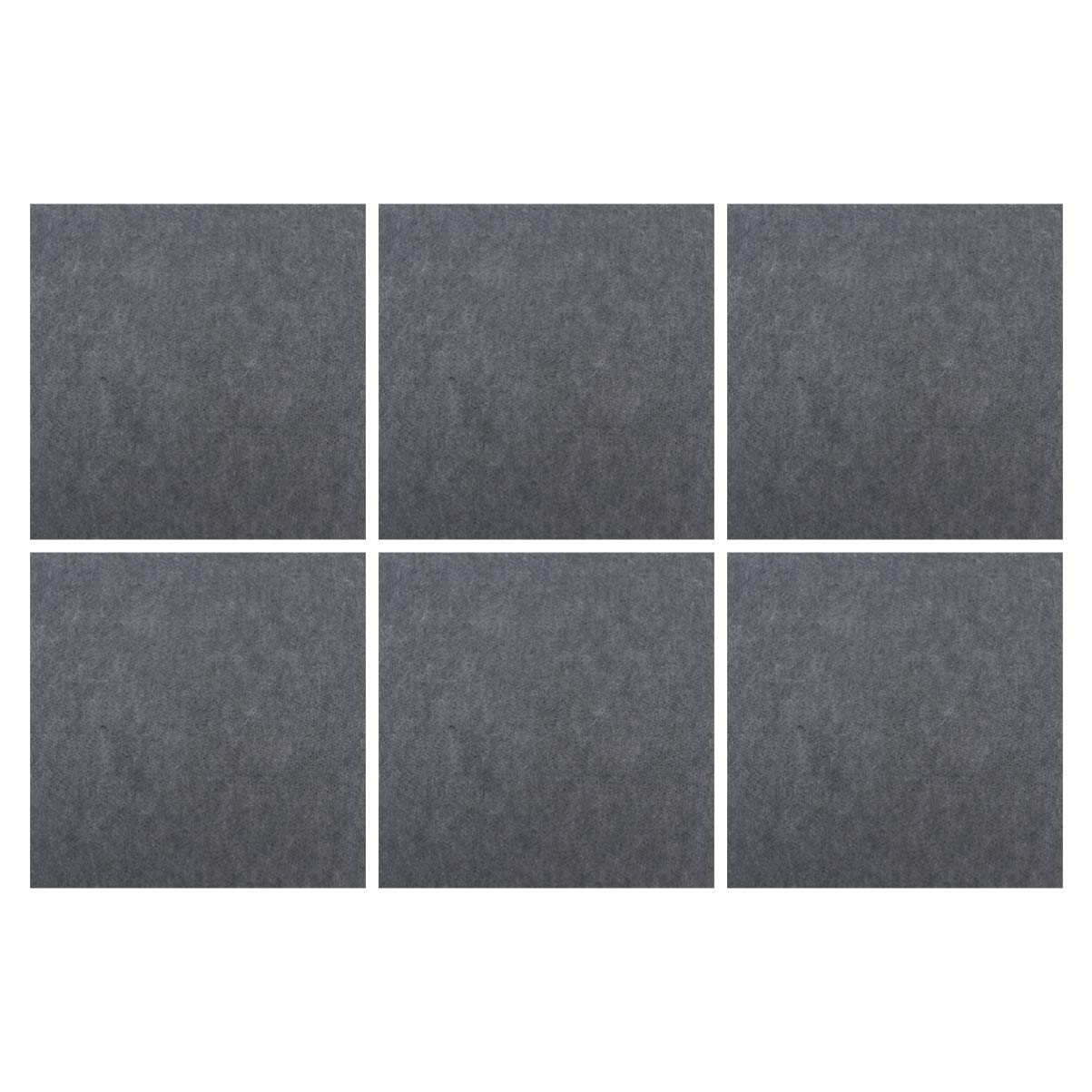 EXCEART 6-Pack Acoustic Felt Soundproof Panels - Noise Reducing Wall Panels for Home Office, Studio & Recording Room - Decorative Sound Absorption Treatment for Walls