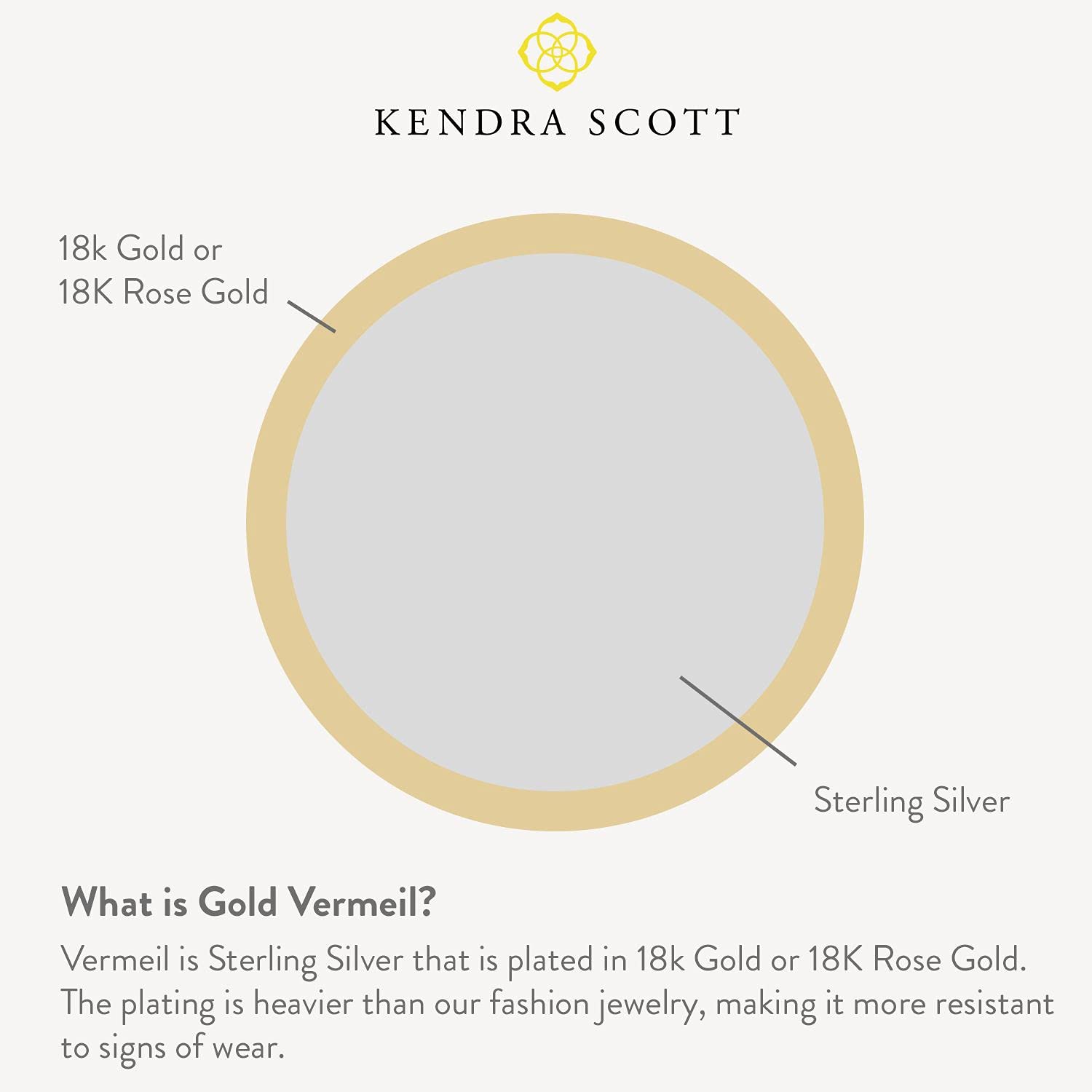 Kendra Scott Elisa Pendant Necklace - 18K Gold Vermeil Fine Jewelry for Women | Elegant Gift for Her, Perfect for Weddings, Anniversaries & Special Occasions
