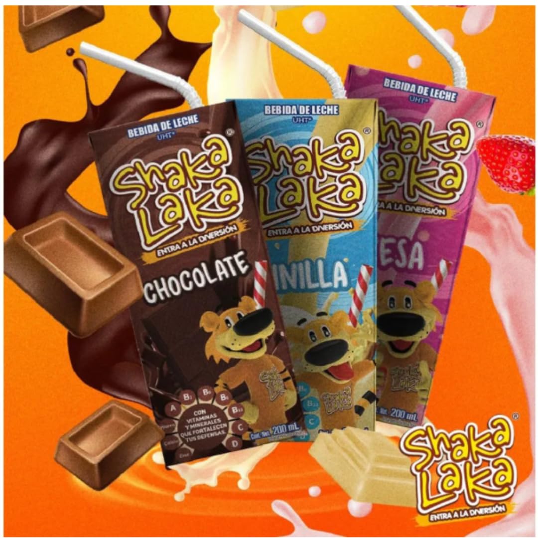 SHAKA LAKA Assorted Flavor Artificially Flavored Milk Drink - 6.75 fl oz (Pack of 6) | Perfect for Kids Lunchboxes, School Snacks & On-the-Go Refreshment