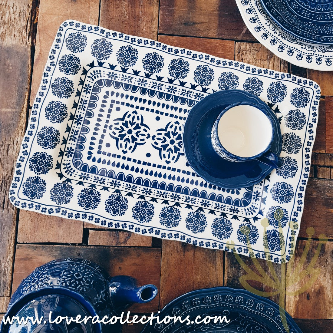 Adelaide Blue & White Dinnerware Set - Elegant Ceramic Plates, Bowls & Serving Dishes for Dining & Entertaining | Perfect for Dinner Parties, Family Meals & Special Occasions