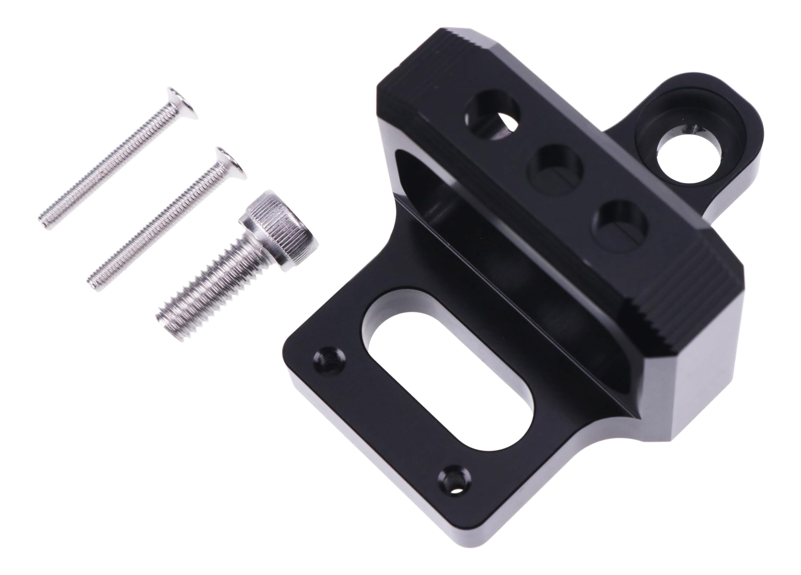 High-Quality CNC Billet Aluminum 3-Port Solenoid Valve Mount Holder Bracket for Mac AEM Boost Controller - Black | Perfect for Automotive Performance Upgrades & Engine Tuning